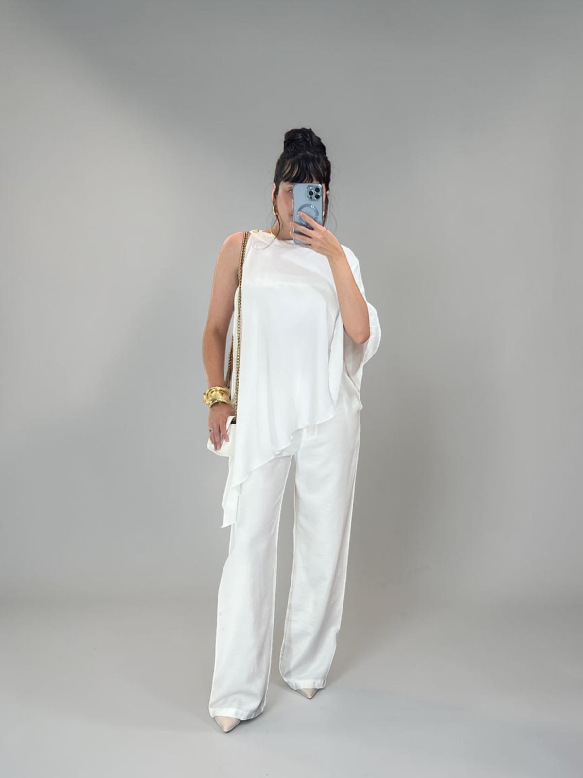 CONJUNTO BLUSA CAPA - BRANCO — foto 2