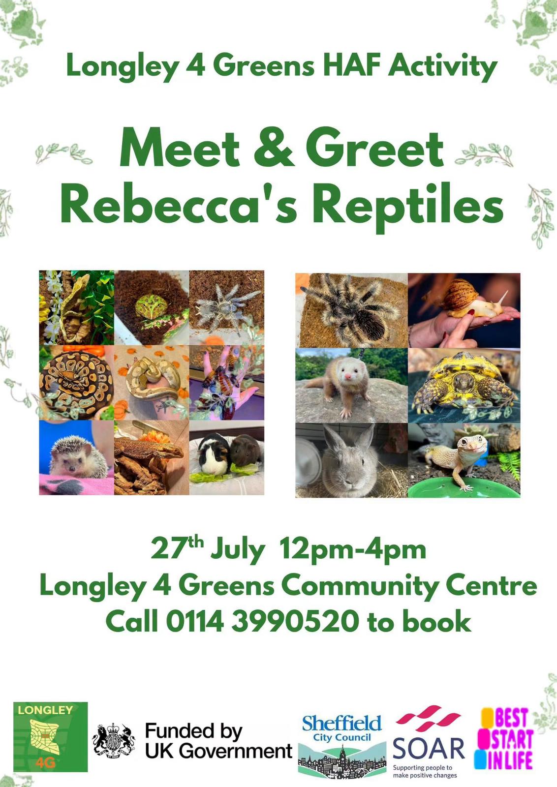 Meet & Greet Rebecca's Reptiles