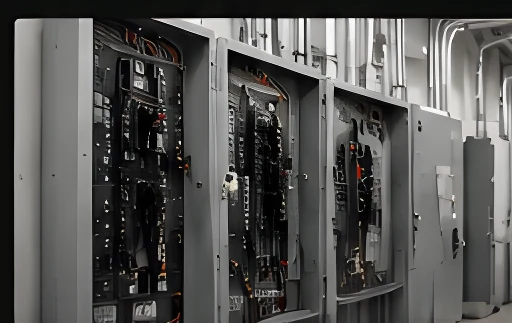 Commercial electrical panels under maintenance