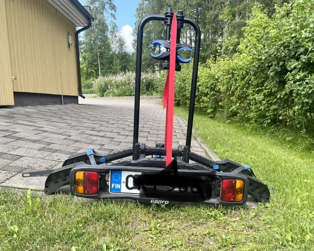 Polkupyörien kuljetusteline, taittuva