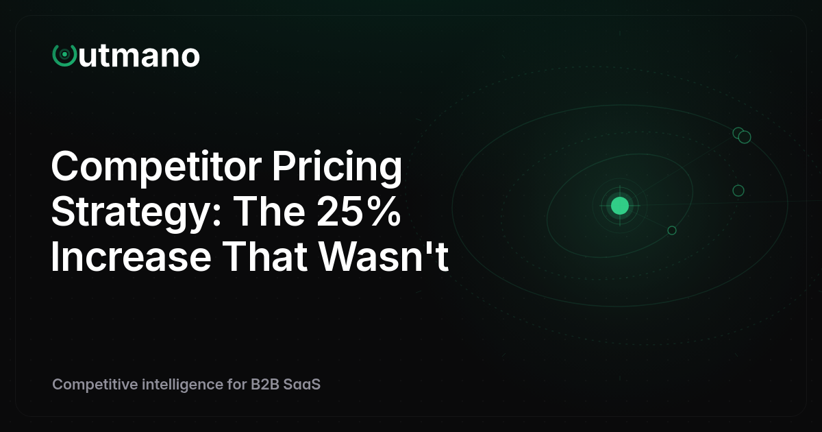 Competitor Pricing Strategy: The 25% Increase That Wasn't