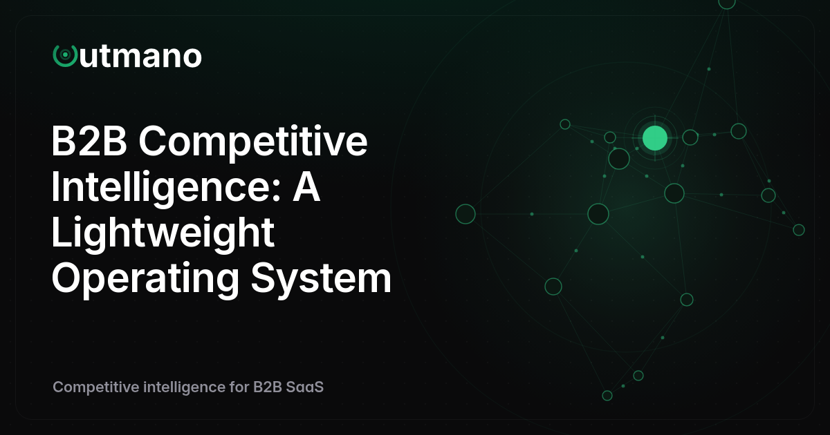 B2B Competitive Intelligence: A Lightweight Operating System
