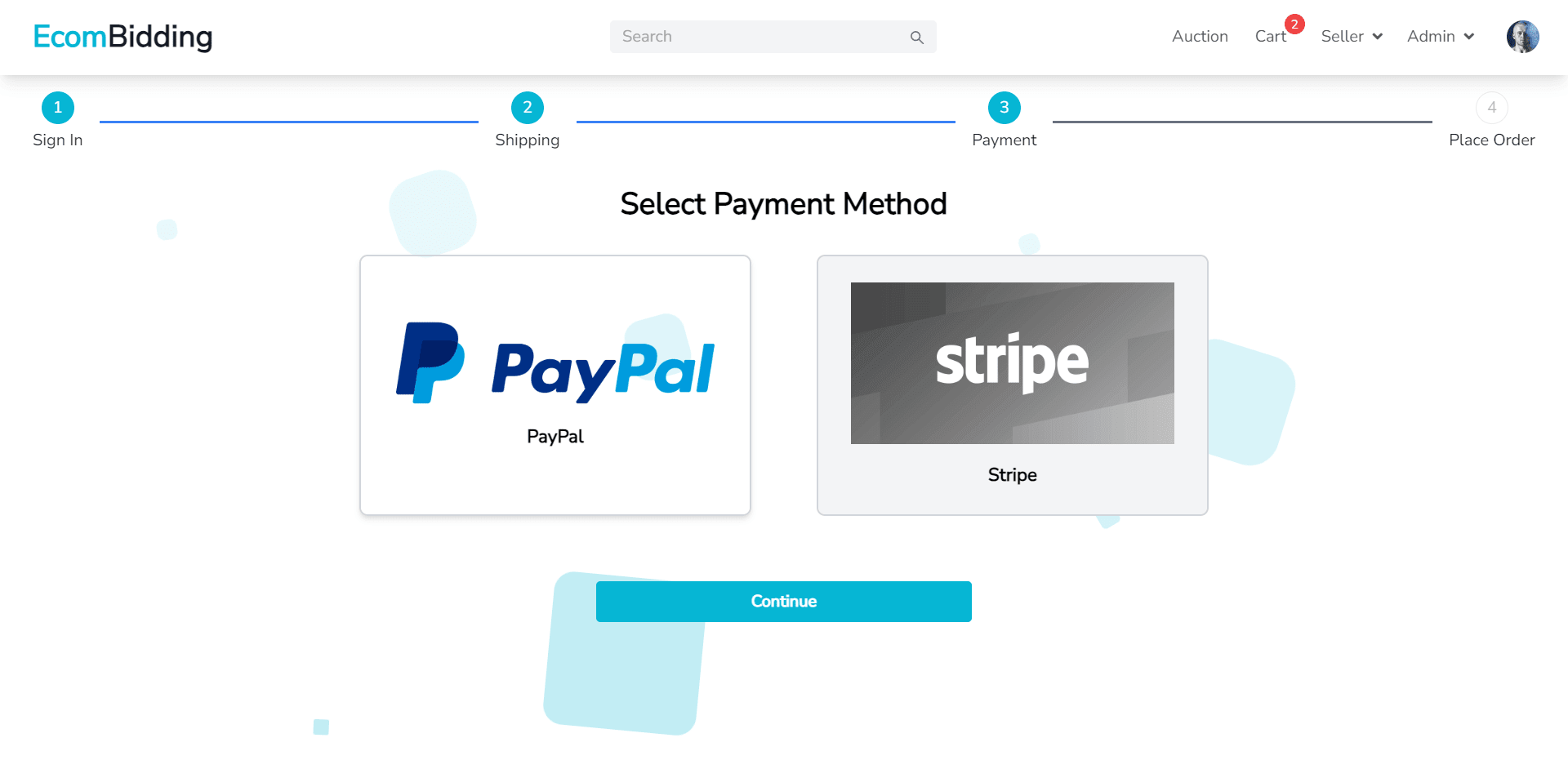 EcomBidding, screen 4 of 9
