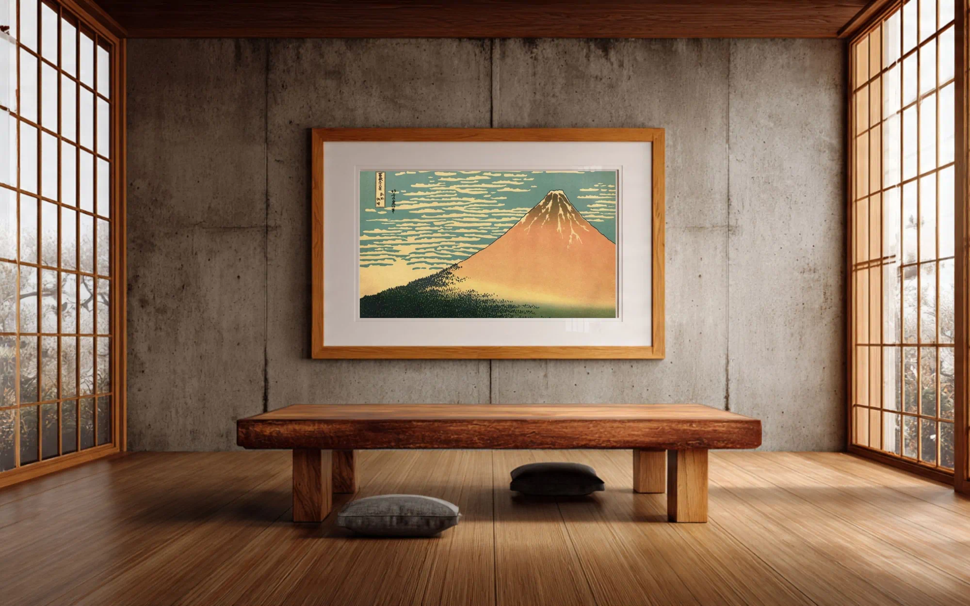 #002 - Hokusai 36 Views - Interior mockup (Japanese room)