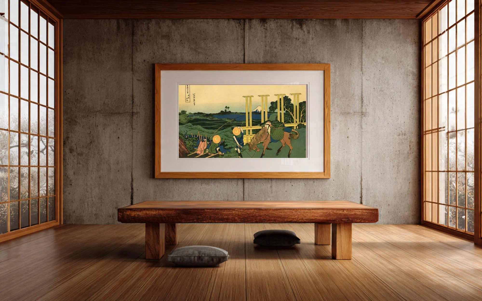 #015 - Hokusai 36 Views - Interior mockup (Japanese room)
