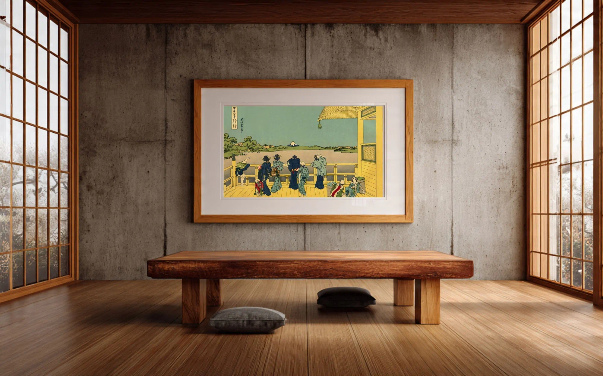 #018 - Hokusai 36 Views - Interior mockup (Japanese room)