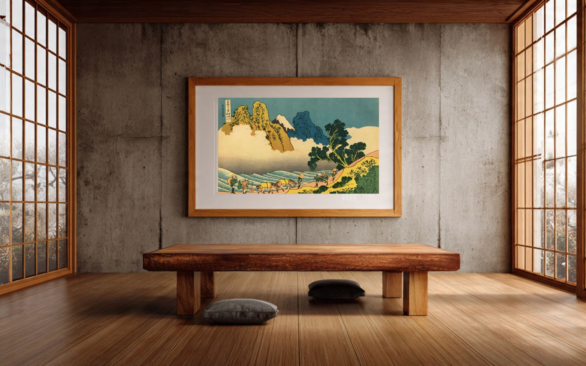 #025 - Hokusai 36 Views - Interior mockup (Japanese room)