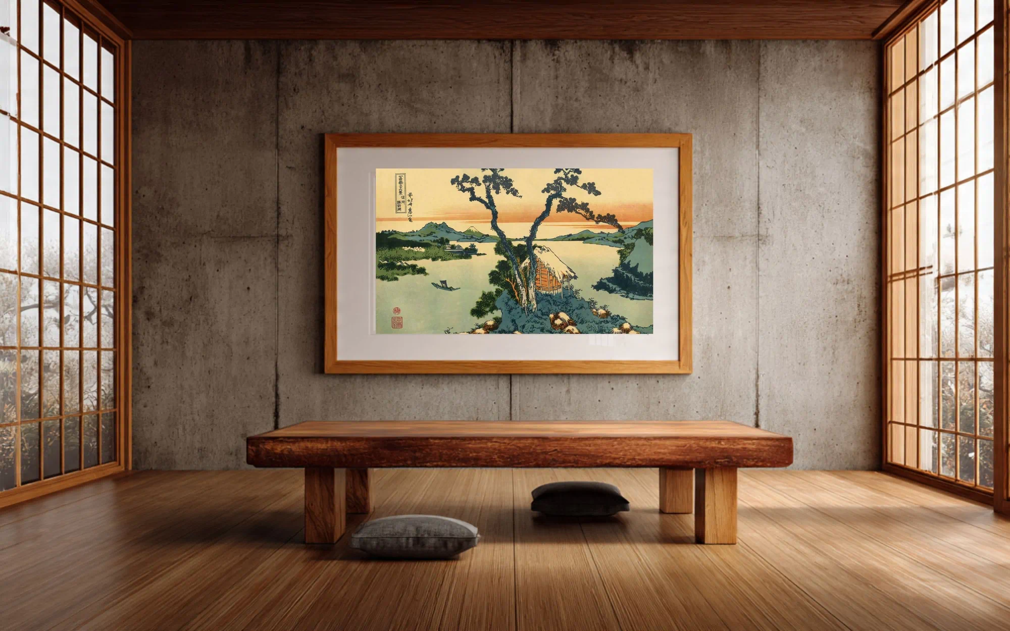 #029 - Hokusai 36 Views - Interior mockup (Japanese room)