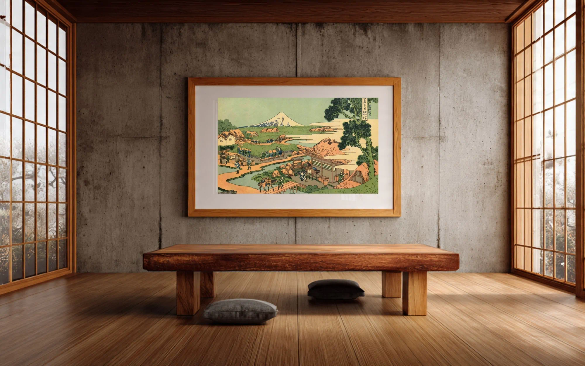 #030 - Hokusai 36 Views - Interior mockup (Japanese room)