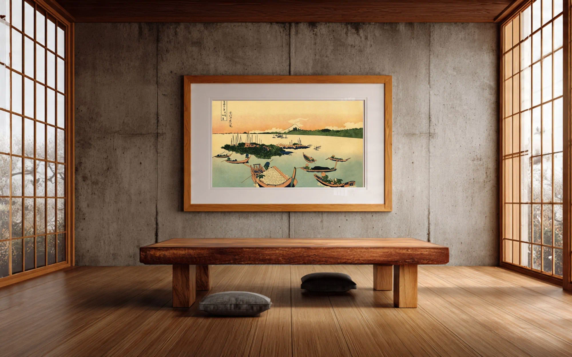 #014 - Hokusai 36 Views - Interior mockup (Japanese room)