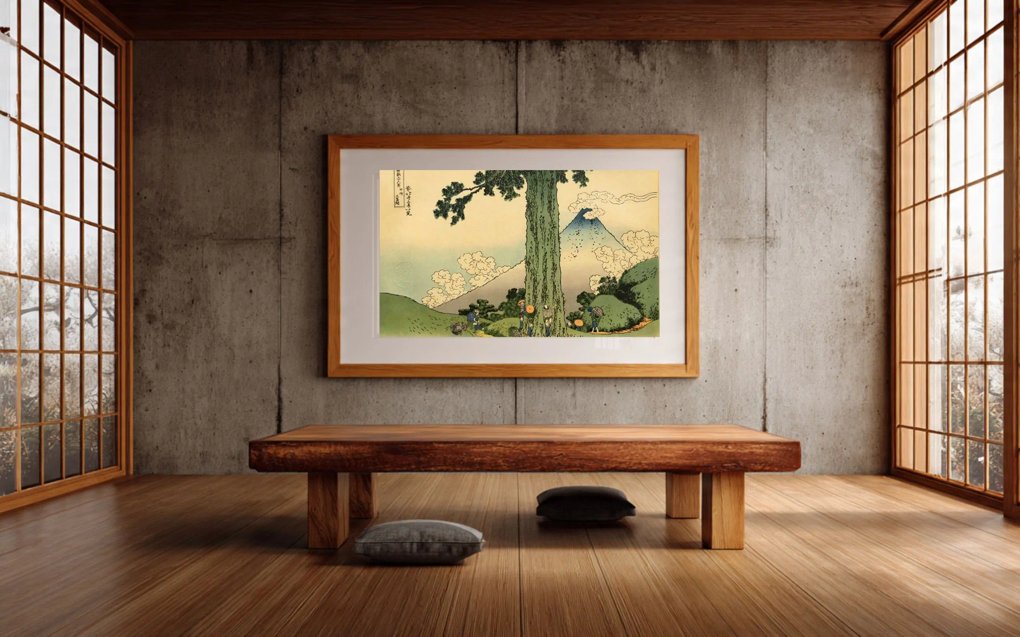 #027 - Hokusai 36 Views - Interior mockup (Japanese room)