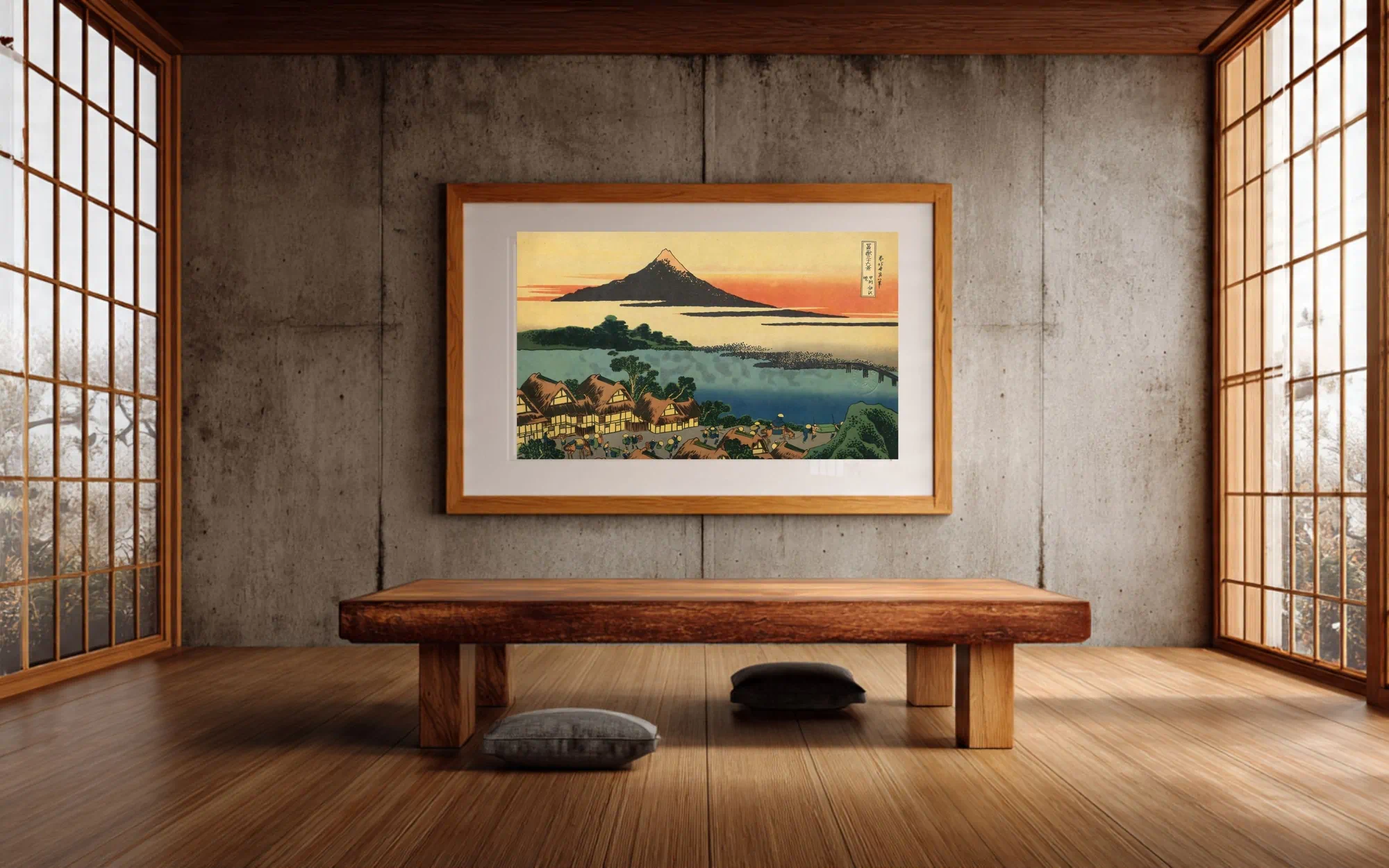 #028 - Hokusai 36 Views - Interior mockup (Japanese room)