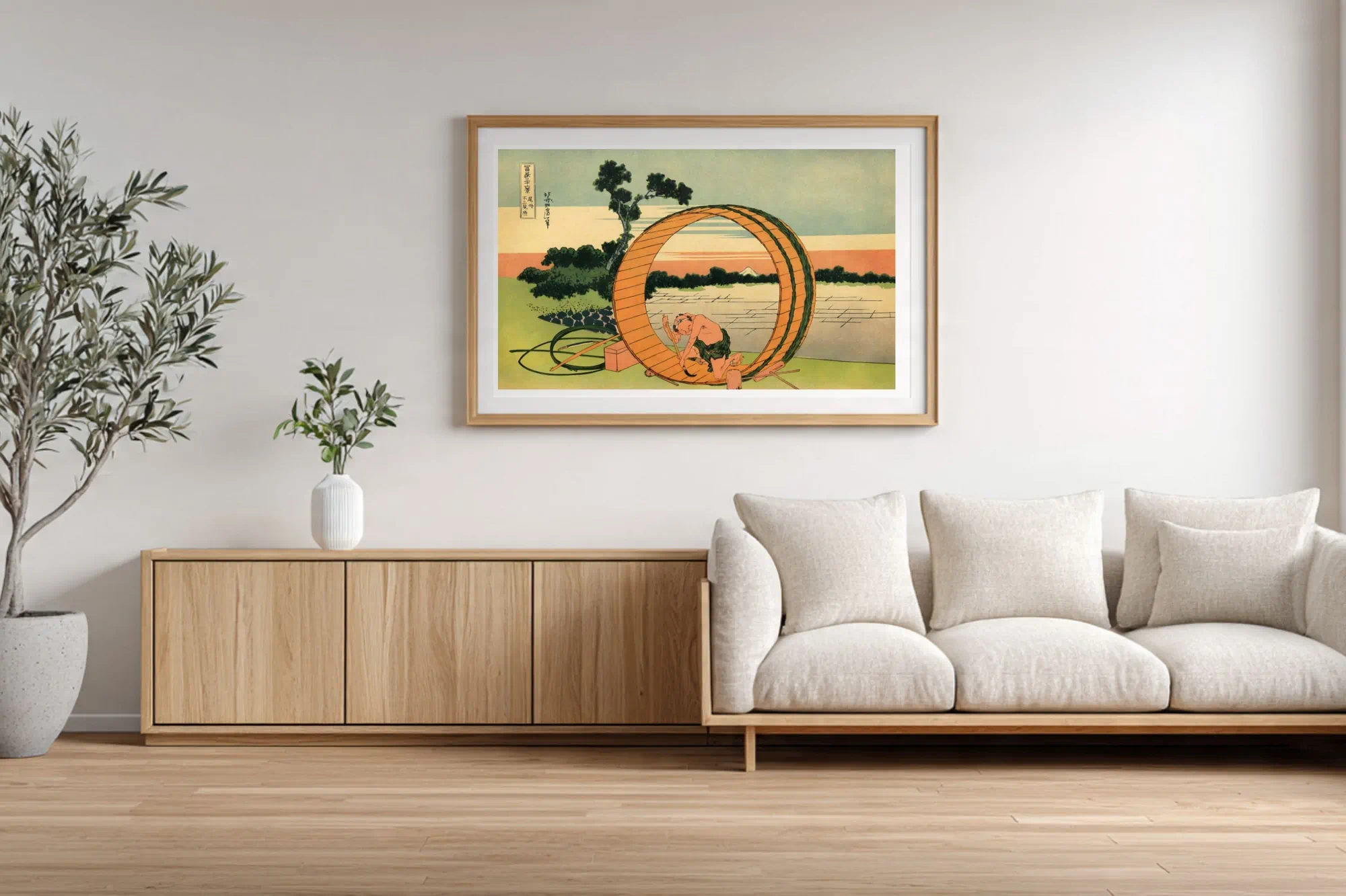 #005 - Hokusai 36 Views - Interior mockup (living room)