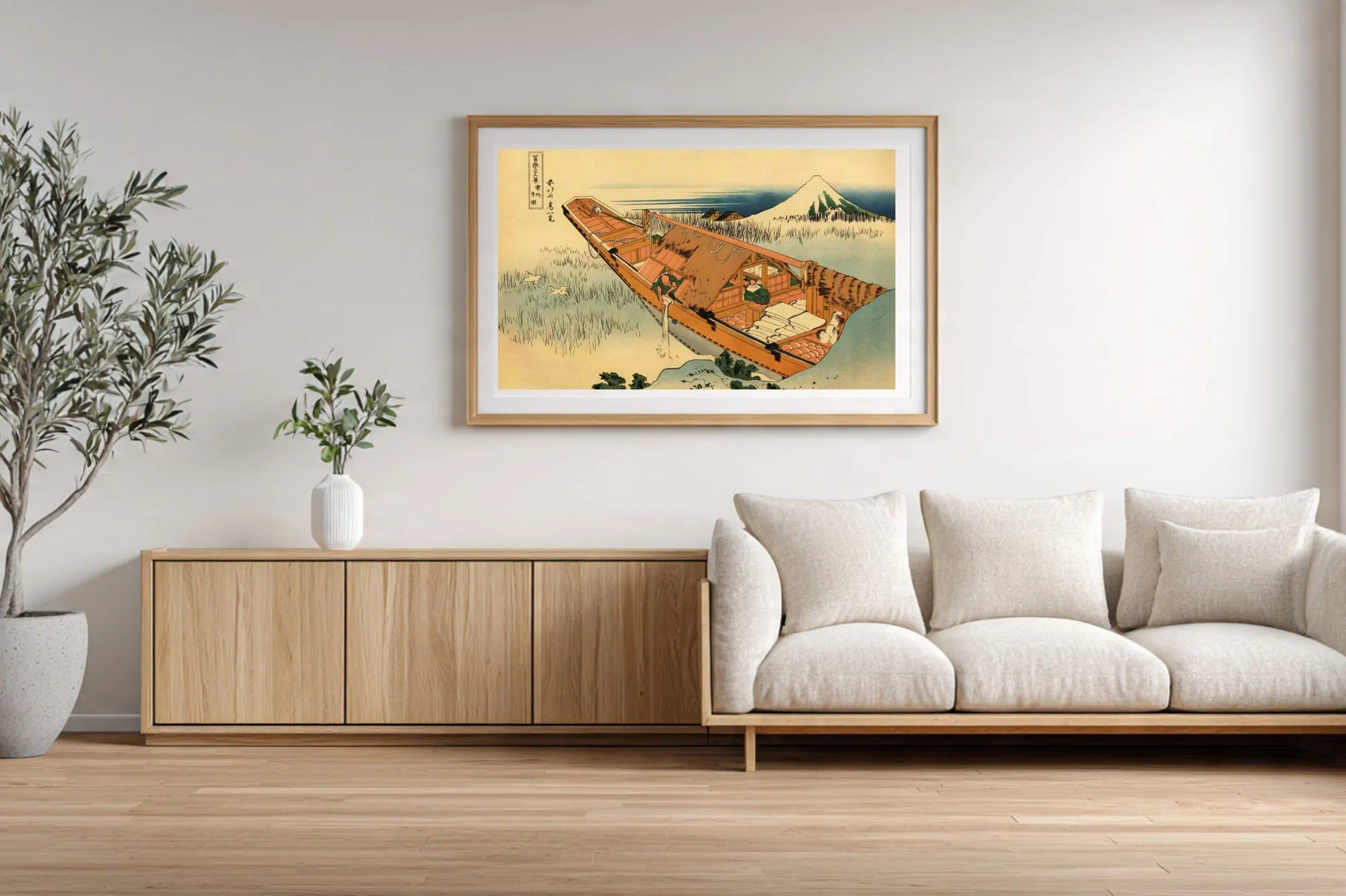 #004 - Hokusai 36 Views - Interior mockup (living room)