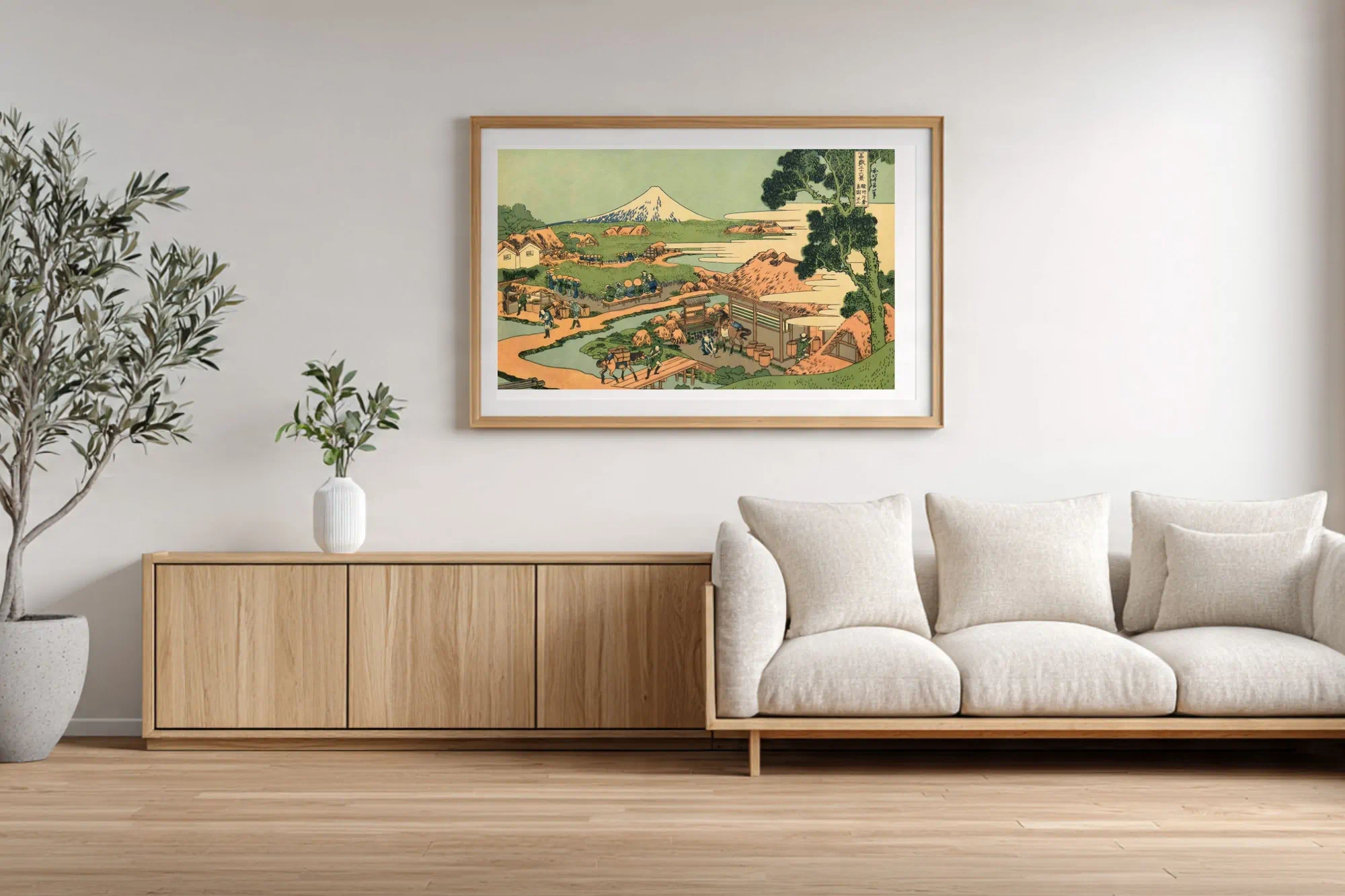 #030 - Hokusai 36 Views - Interior mockup (living room)