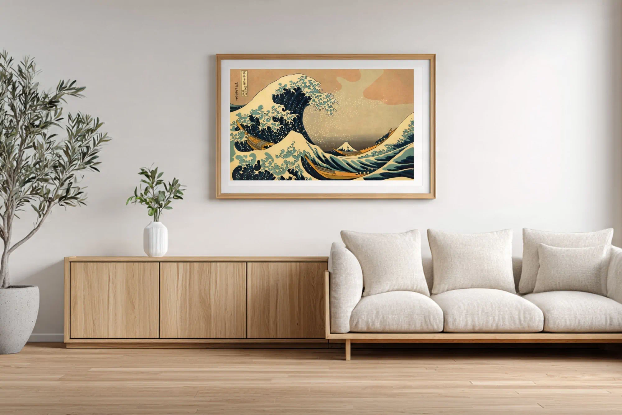 #003 - Hokusai 36 Views - Interior mockup (living room)