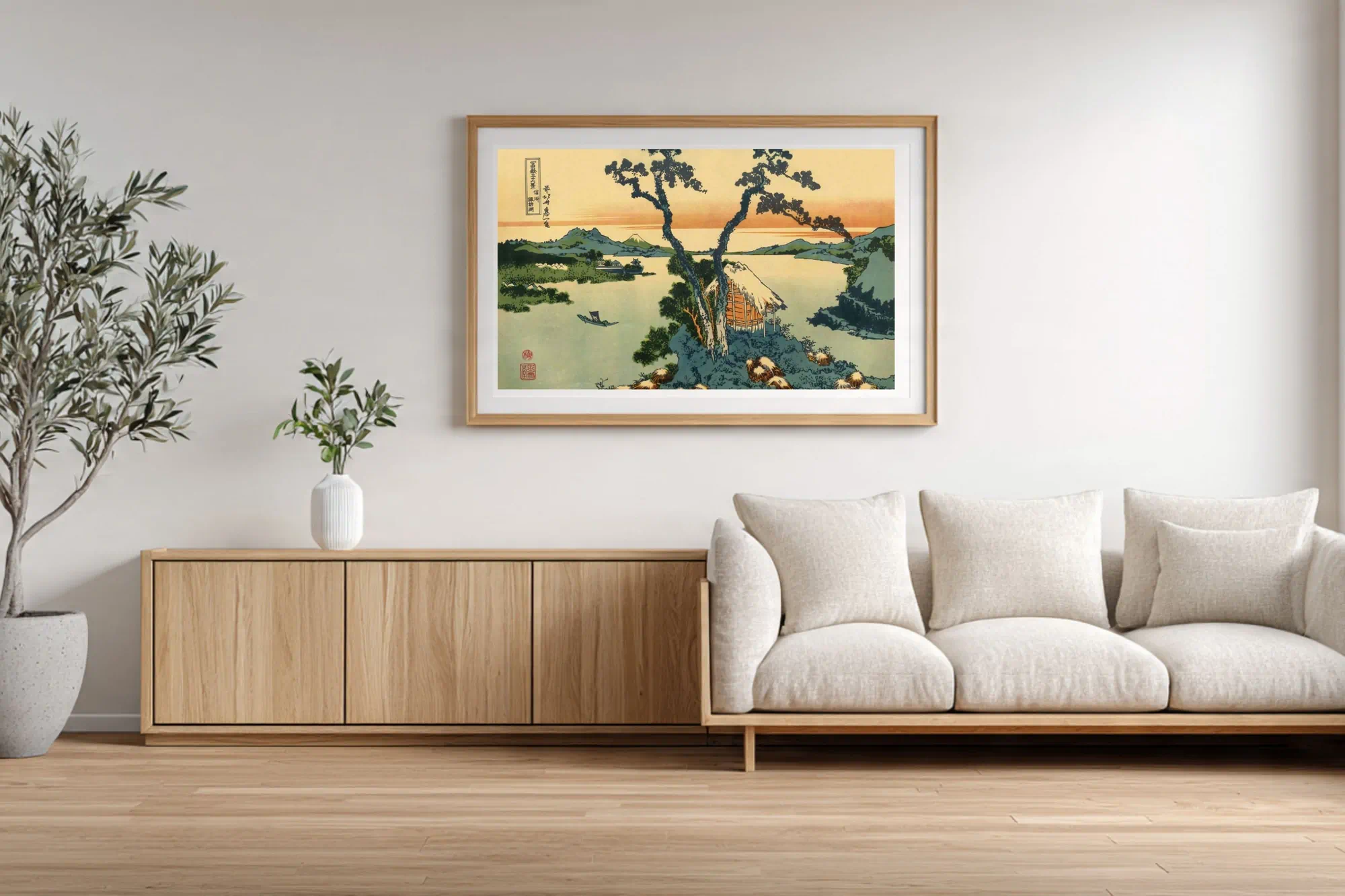 #029 - Hokusai 36 Views - Interior mockup (living room)