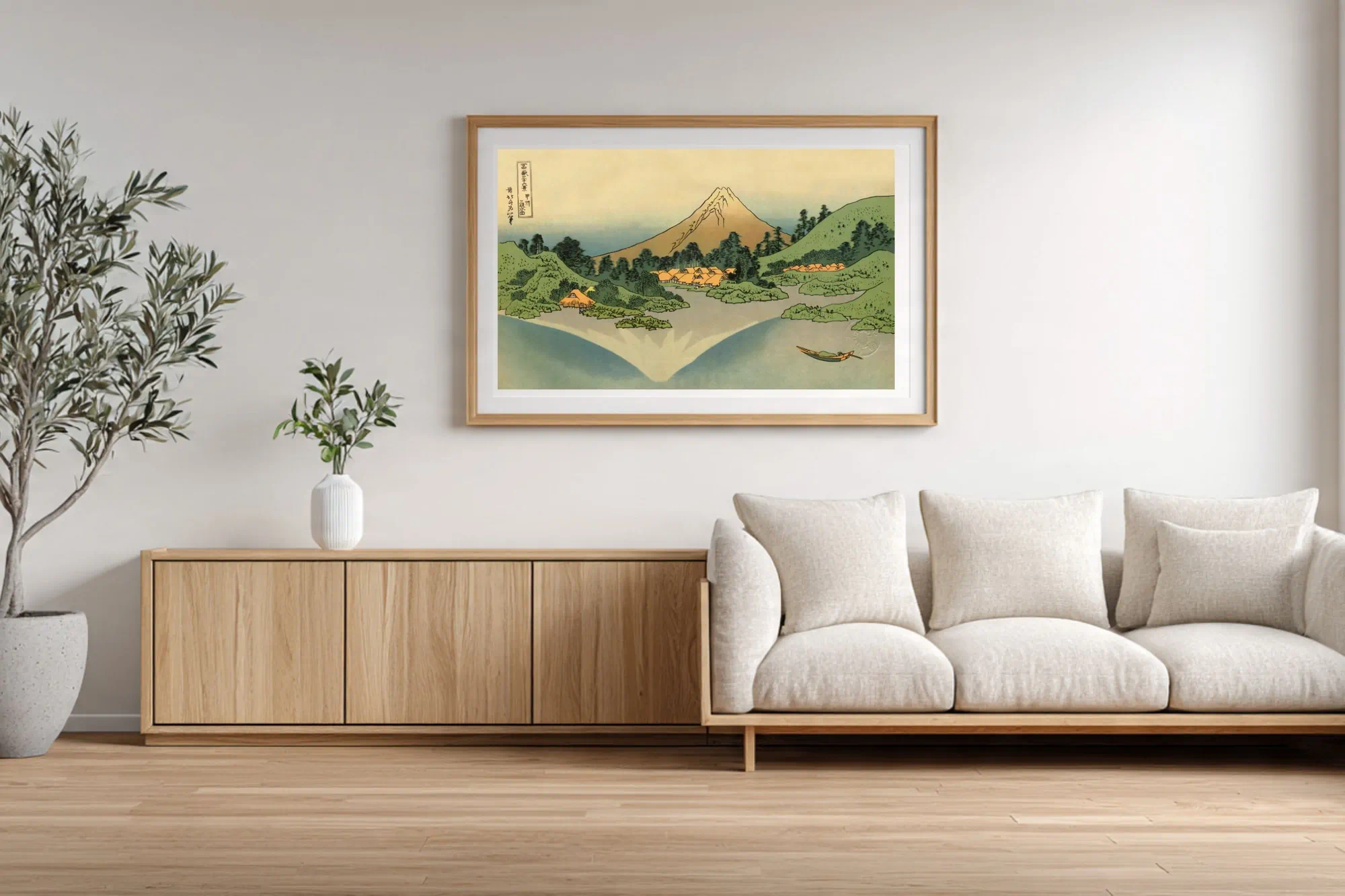 #026 - Hokusai 36 Views - Interior mockup (living room)
