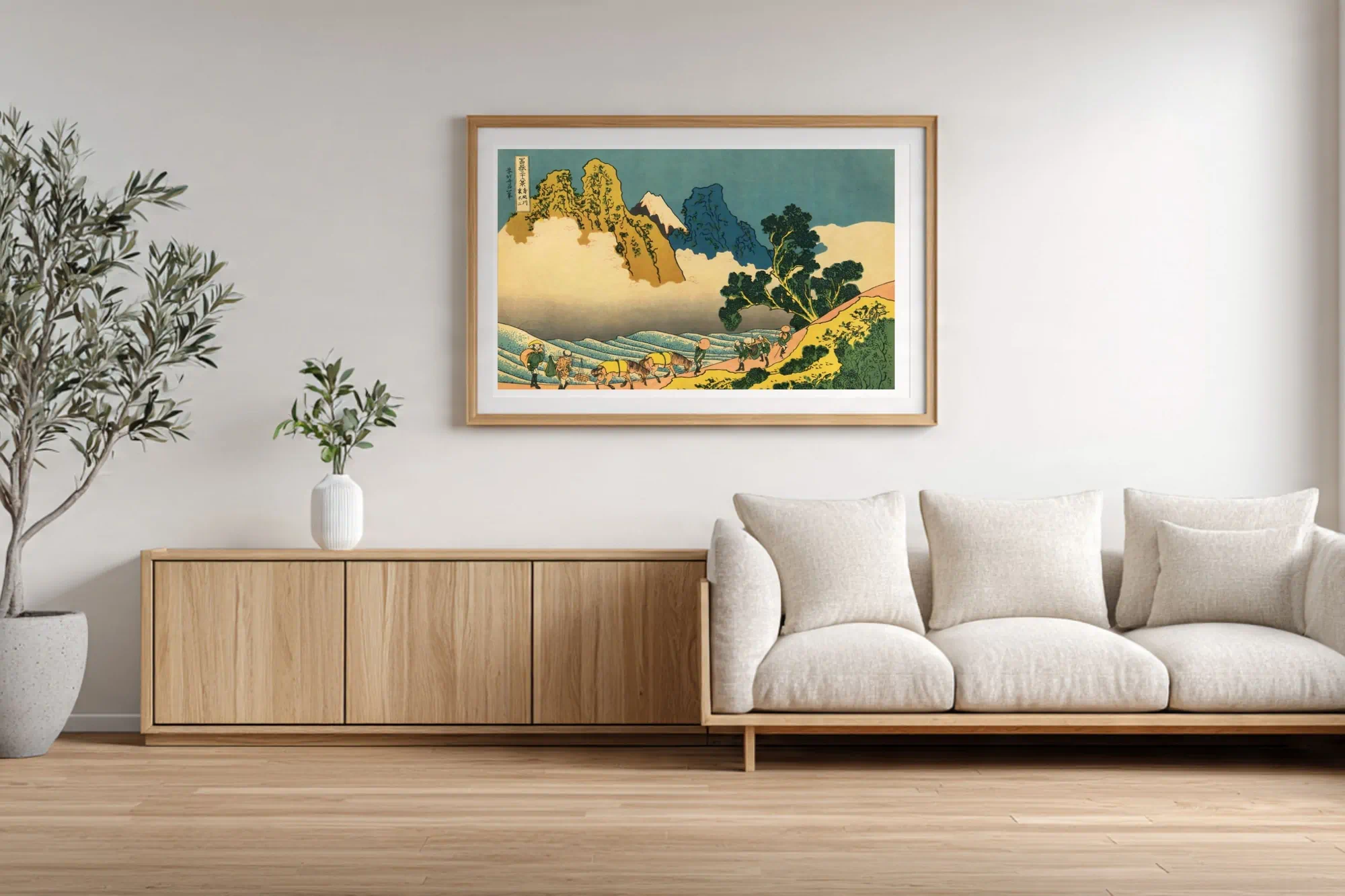 #025 - Hokusai 36 Views - Interior mockup (living room)