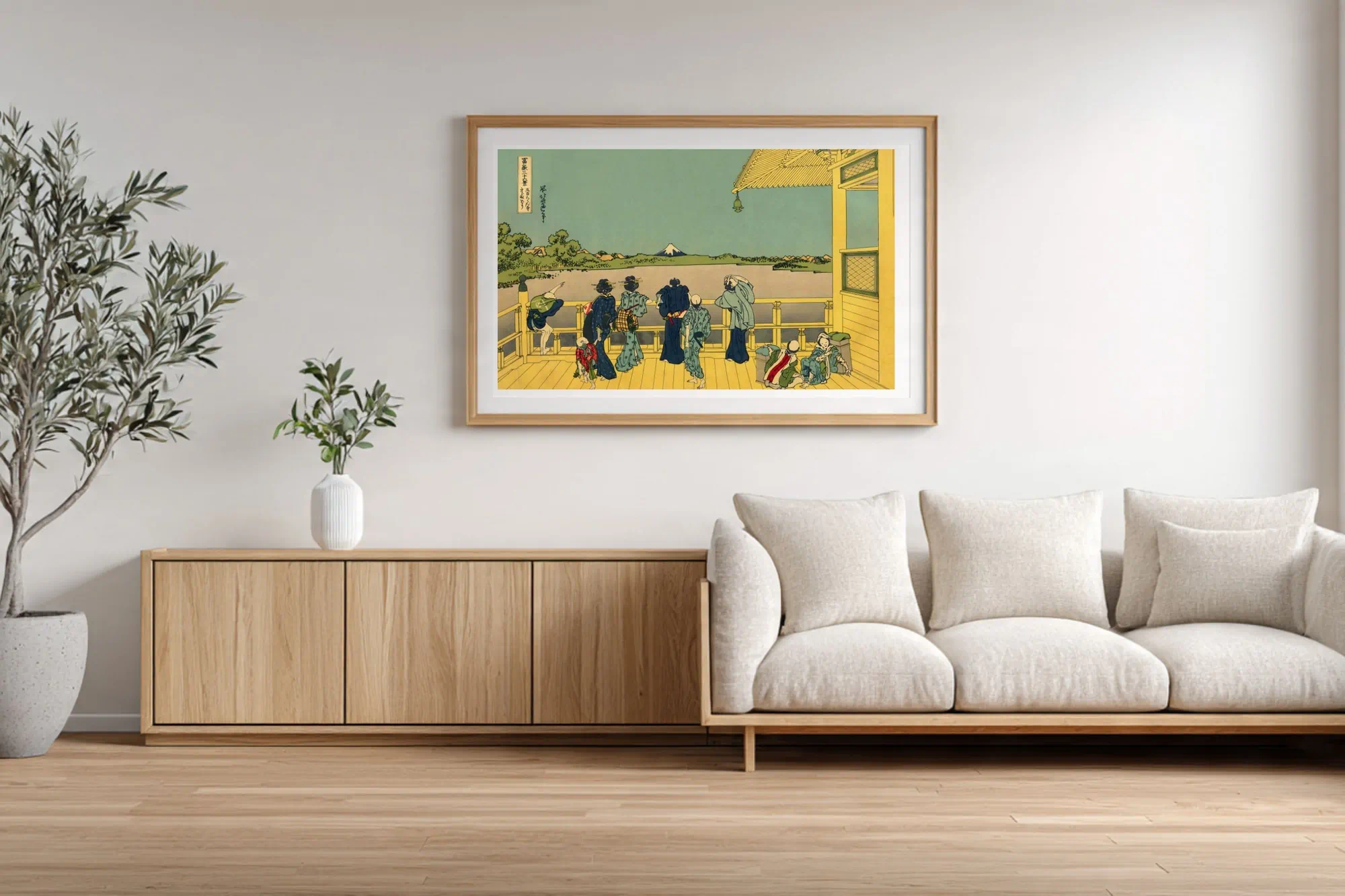 #018 - Hokusai 36 Views - Interior mockup (living room)