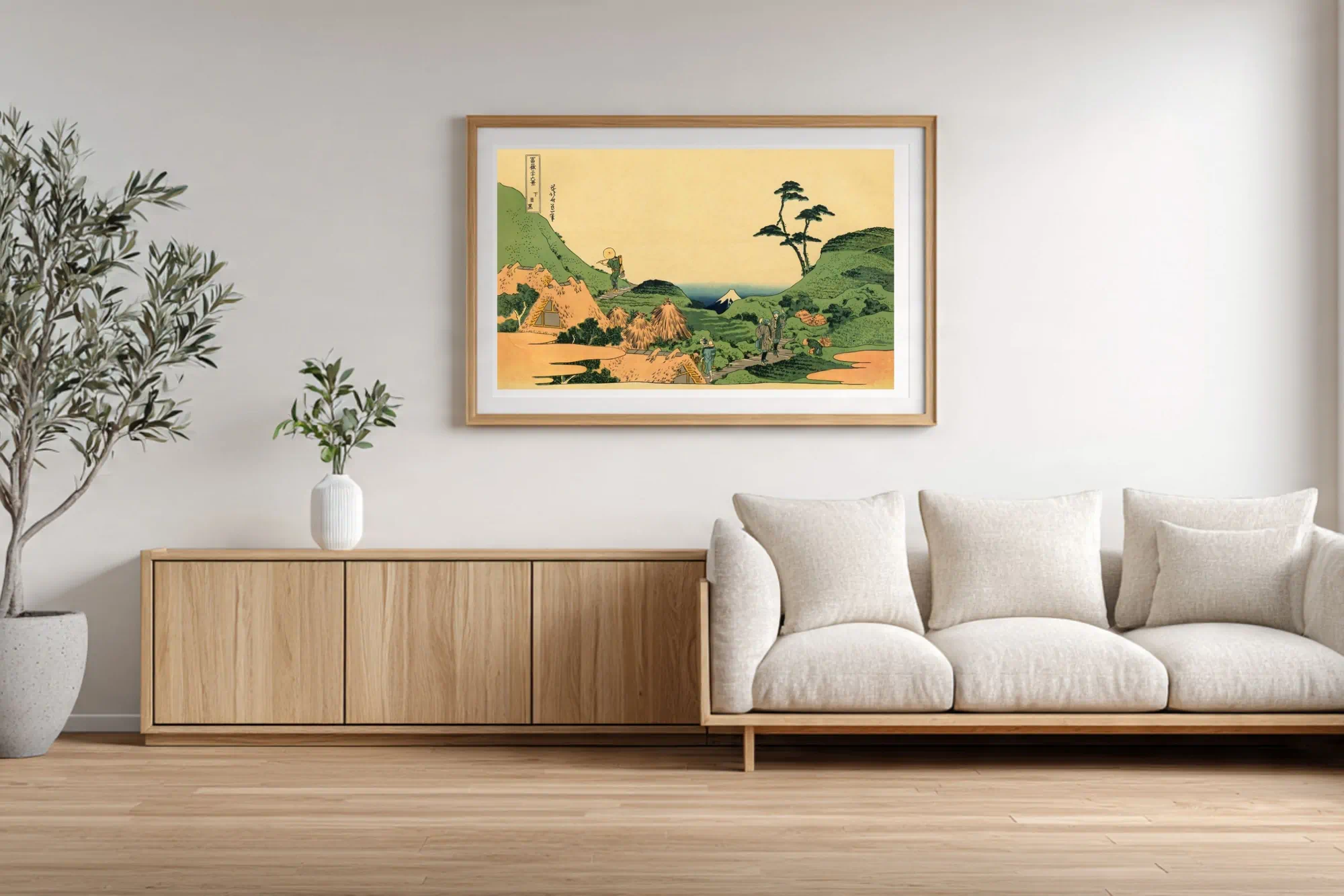 #013 - Hokusai 36 Views - Interior mockup (living room)
