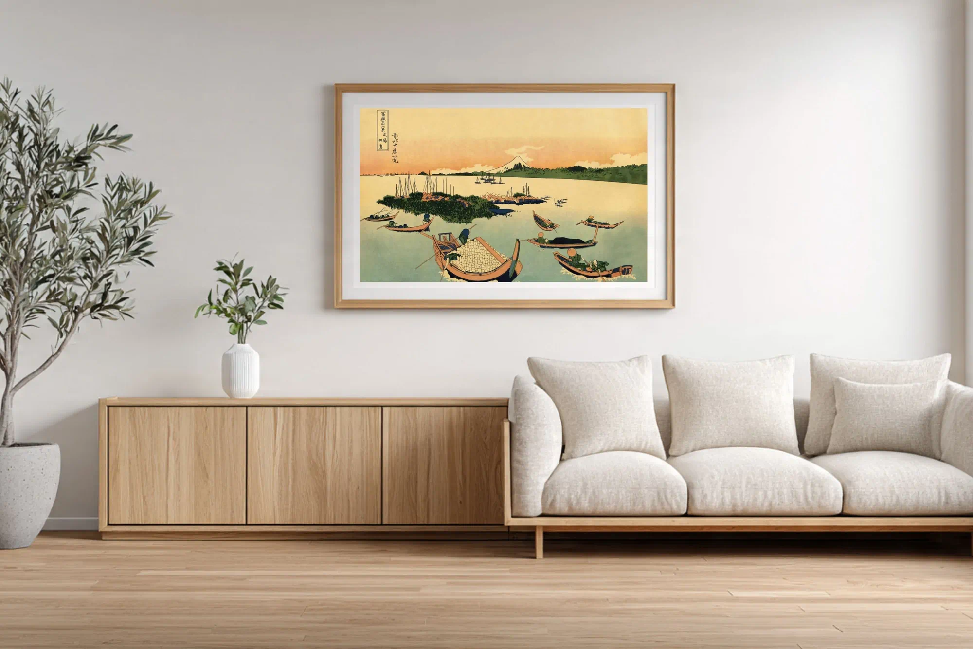 #014 - Hokusai 36 Views - Interior mockup (living room)