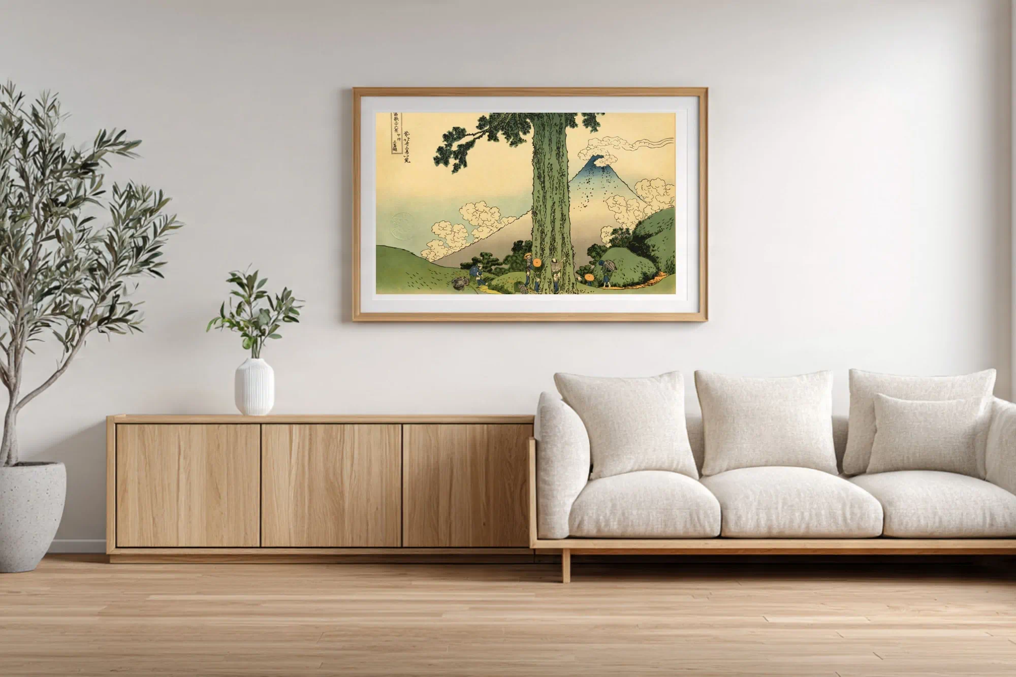 #027 - Hokusai 36 Views - Interior mockup (living room)