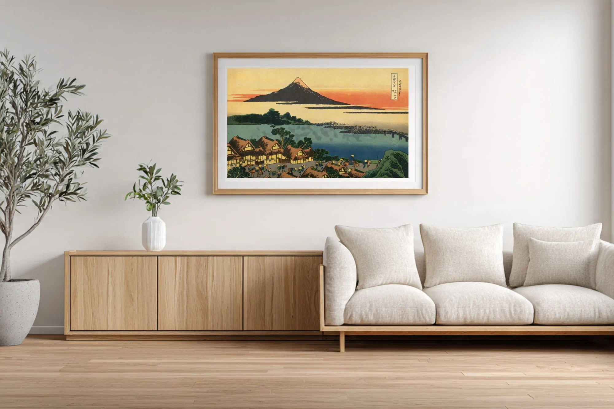 #028 - Hokusai 36 Views - Interior mockup (living room)