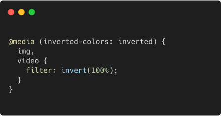 You can target Inverted Colors Mode mode in CSS