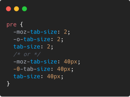 There’s a tab-size property. It controls the width of the tab (U+0009) character.