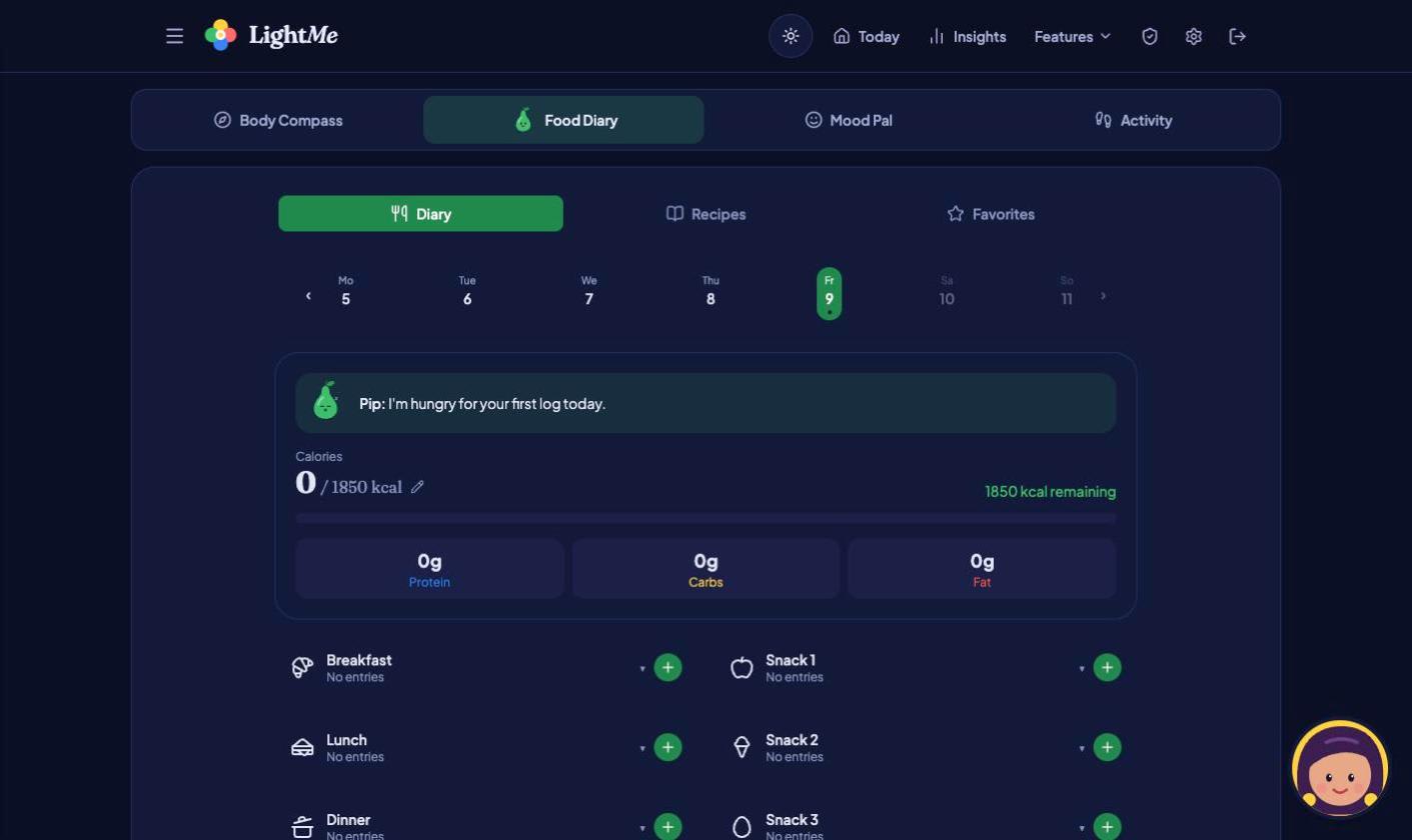 lightMe – App de salud integral — screenshot