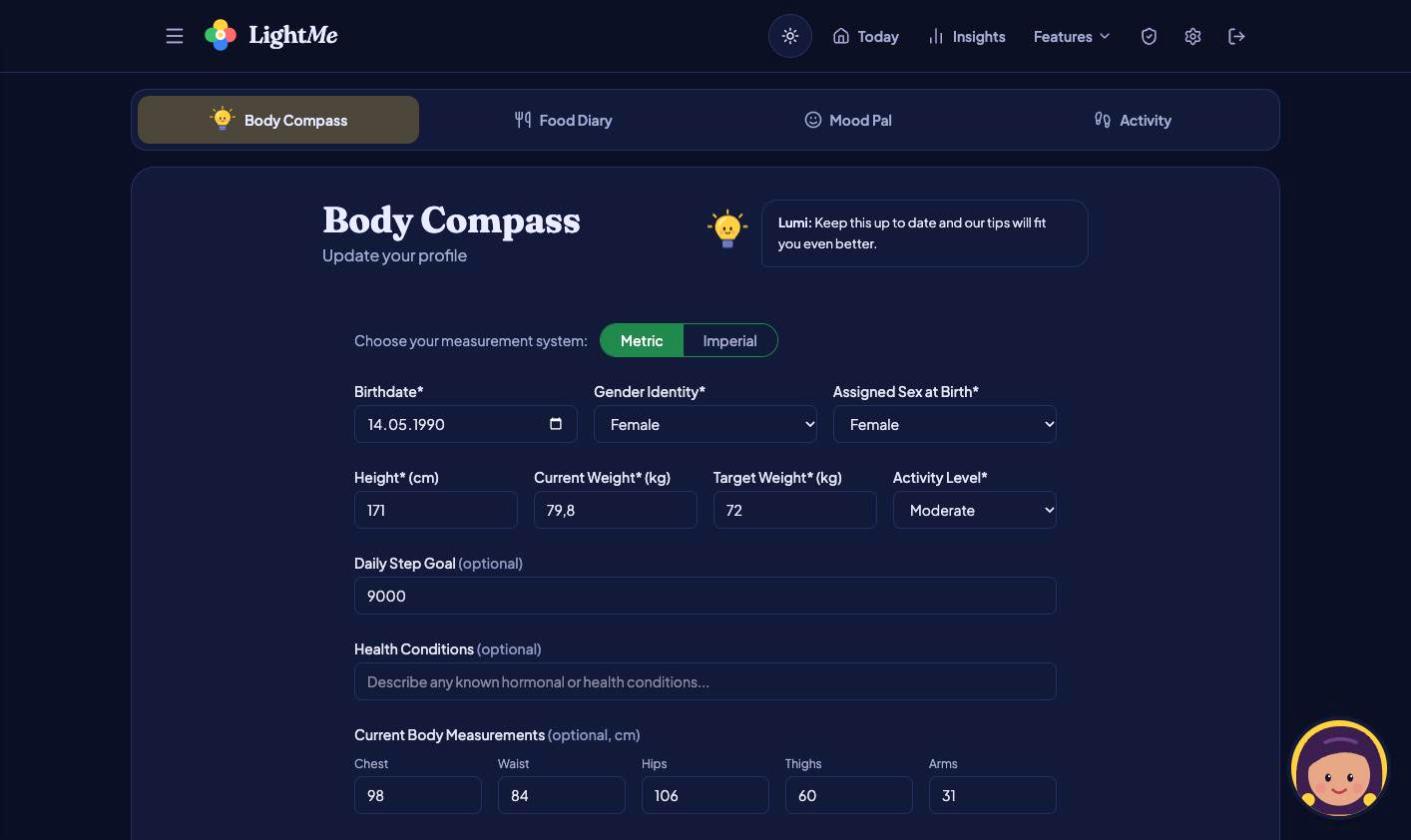 lightMe – App de salud integral — screenshot