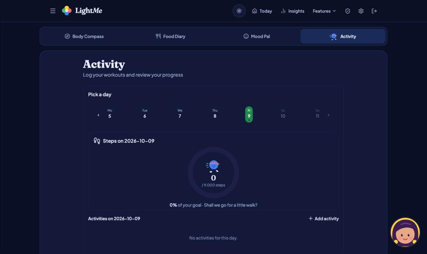 lightMe – App de salud integral — screenshot