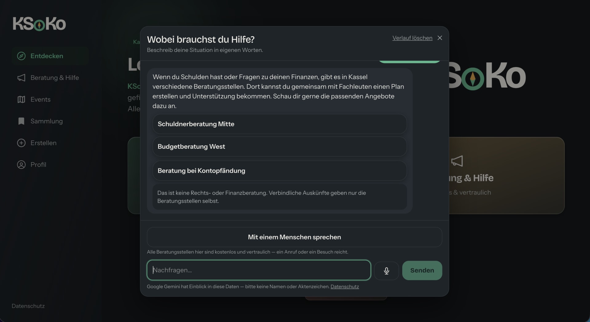 KSoKo – Social Compass — screenshot