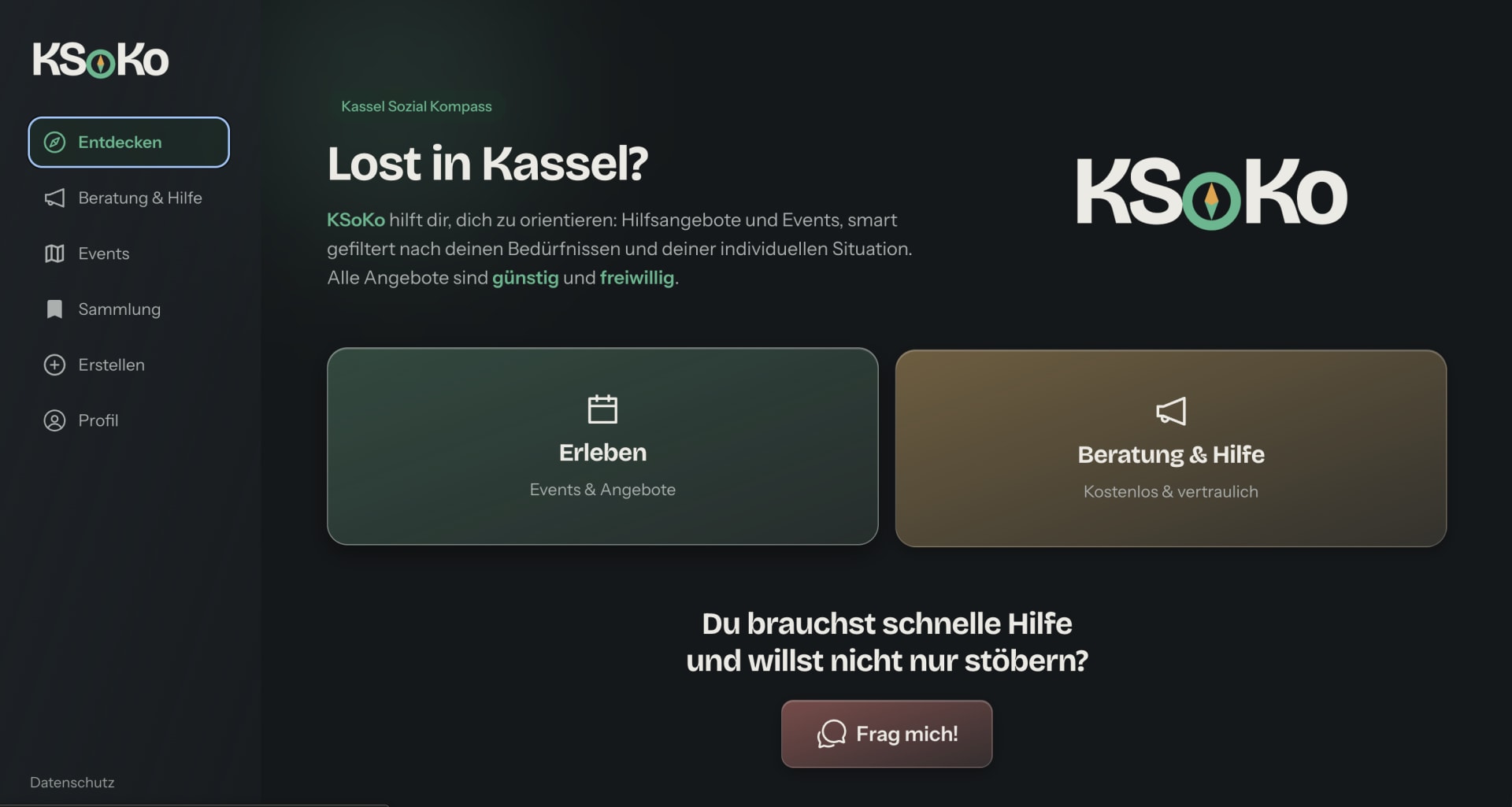 KSoKo – Social Compass — screenshot