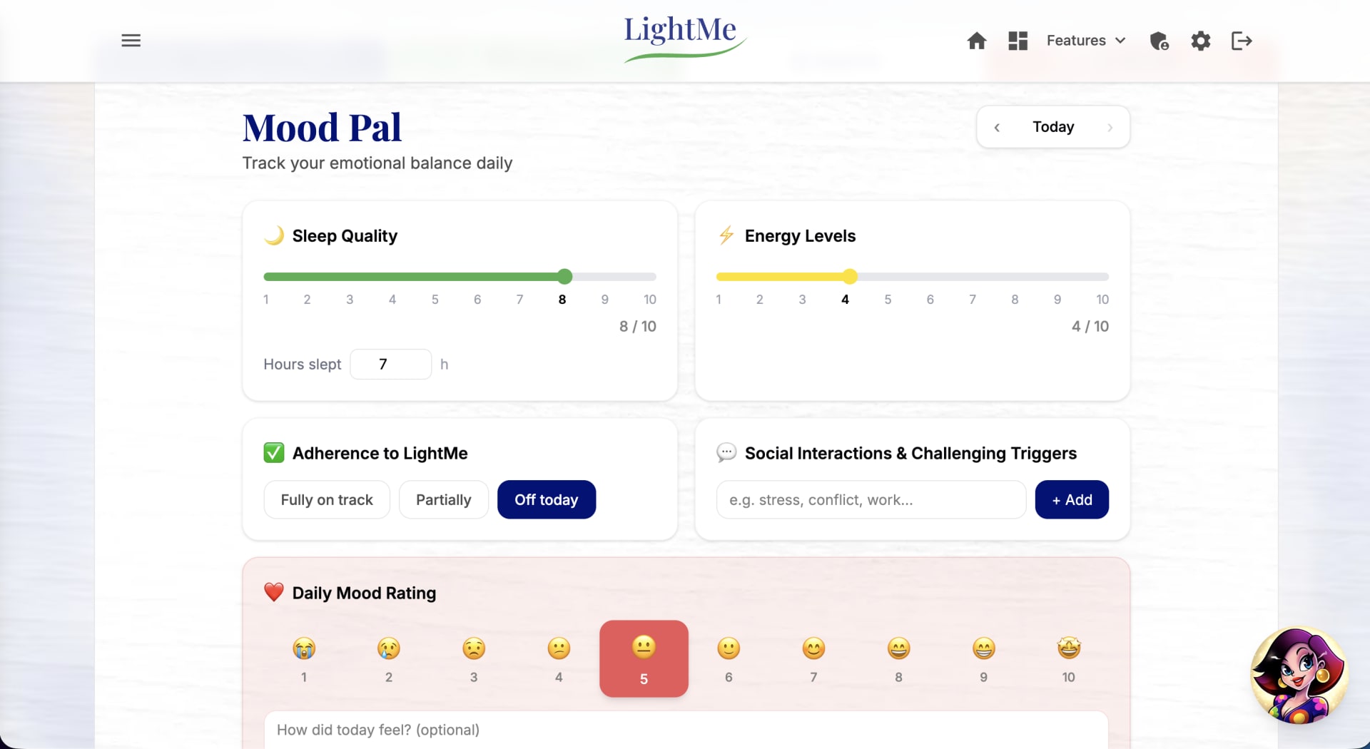 lightMe - Holistic Health App — screenshot