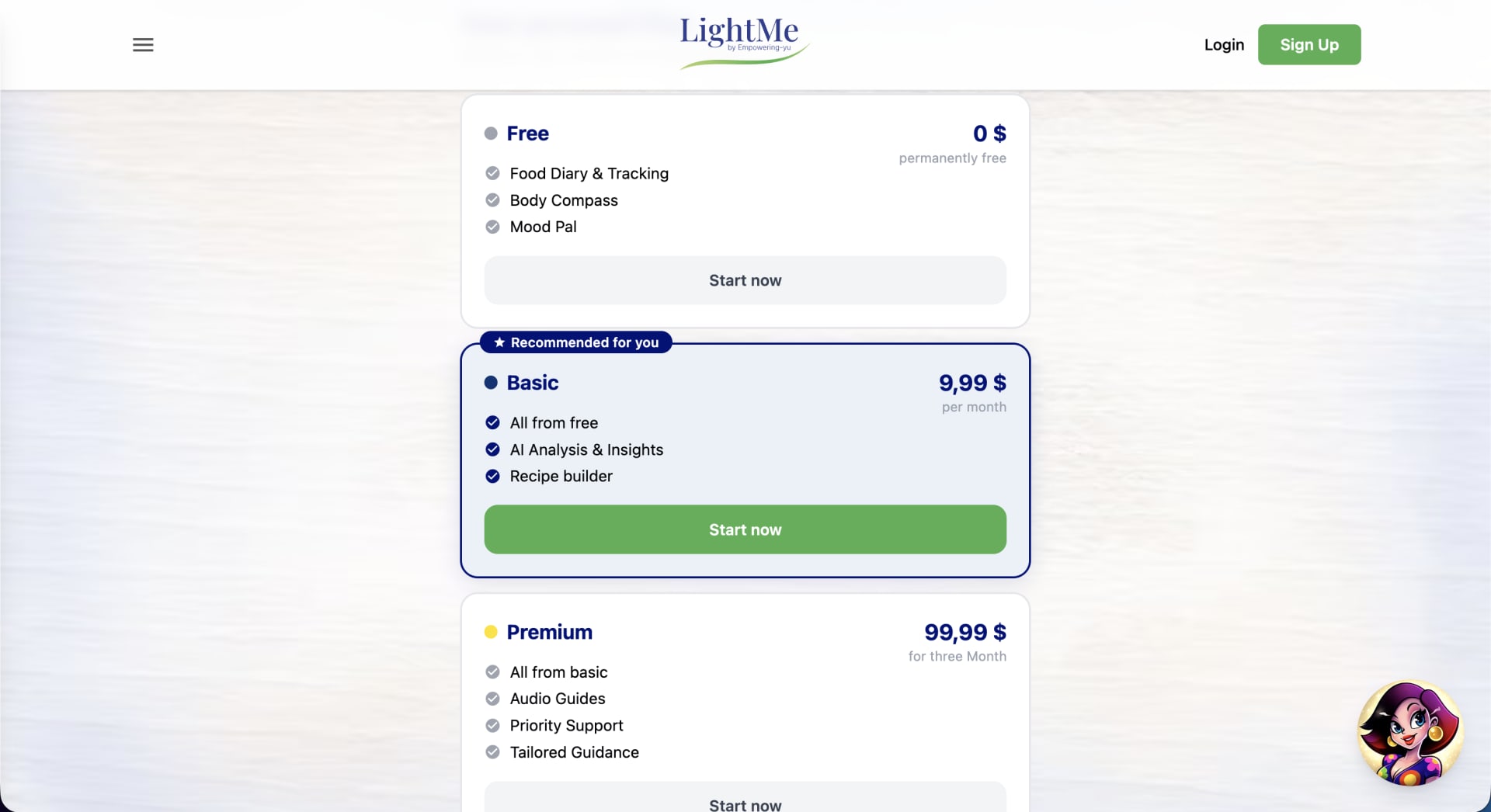 lightMe - Holistic Health App — screenshot
