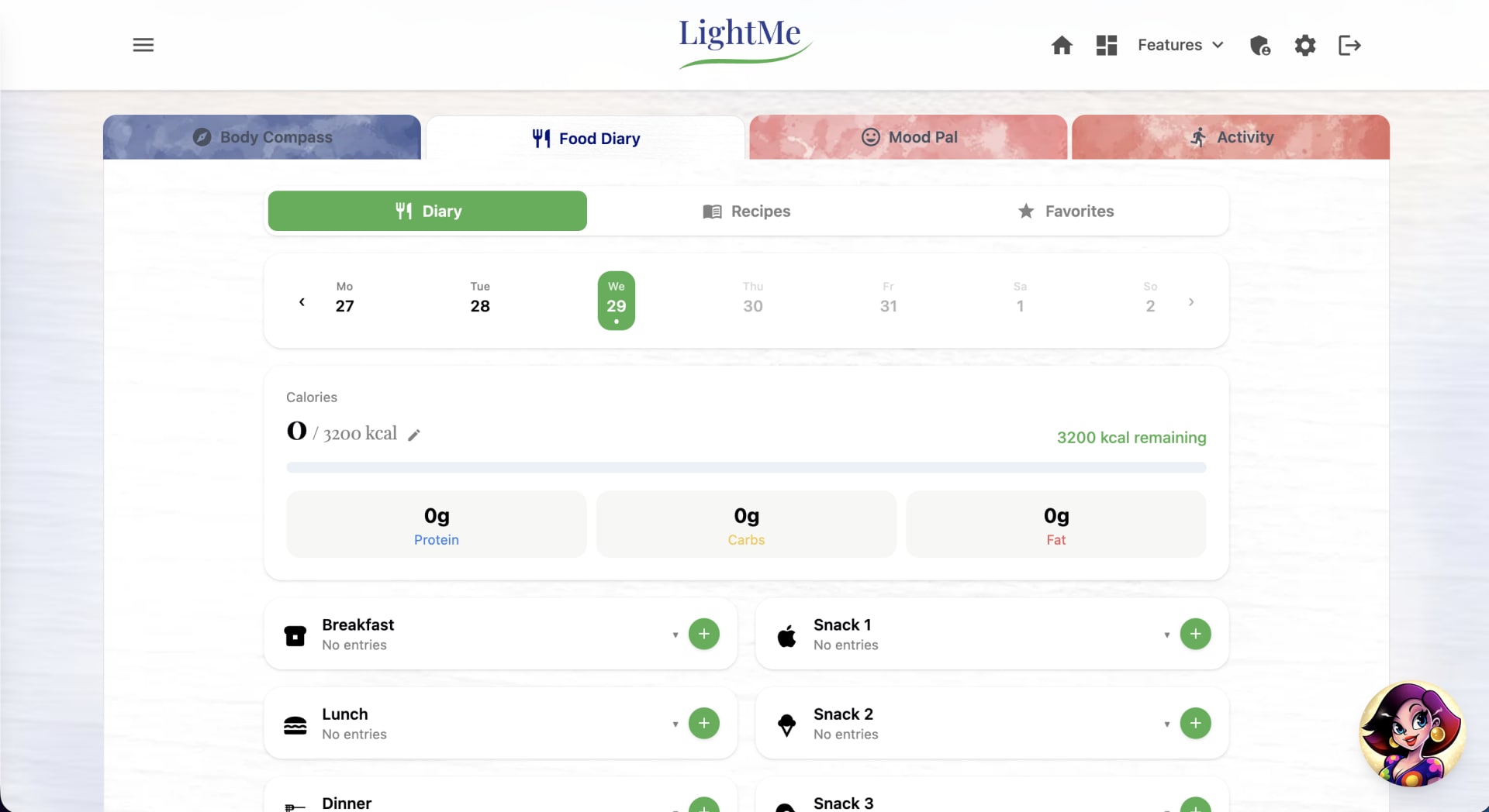 lightMe - Holistic Health App — screenshot