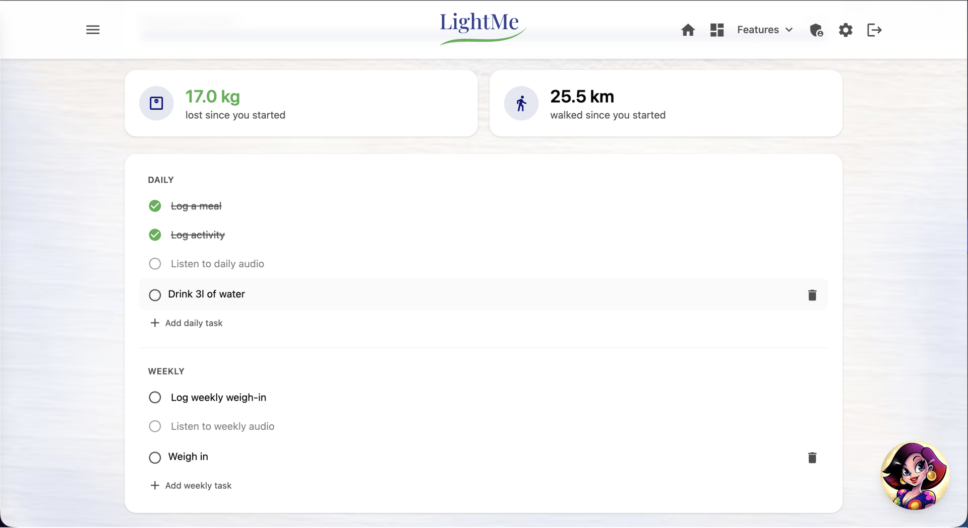 lightMe - Holistic Health App — screenshot