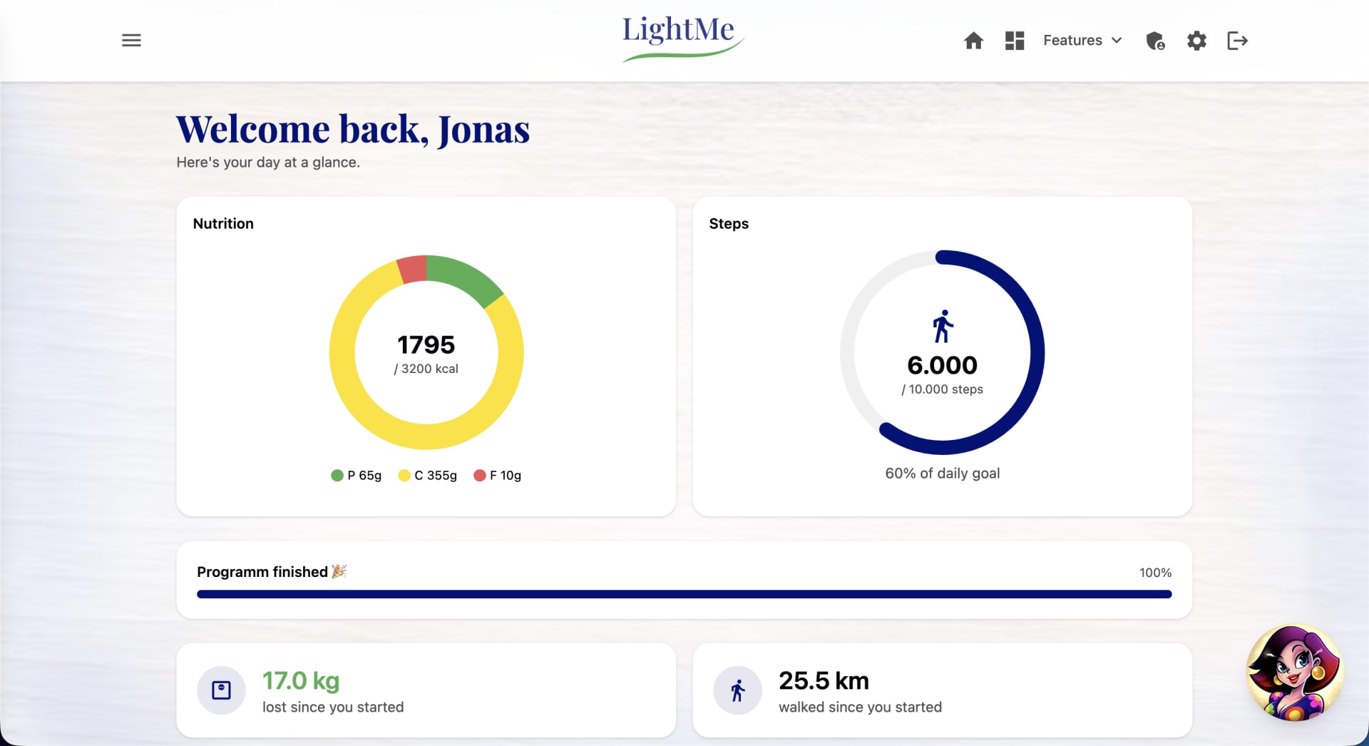 lightMe - Holistic Health App — screenshot