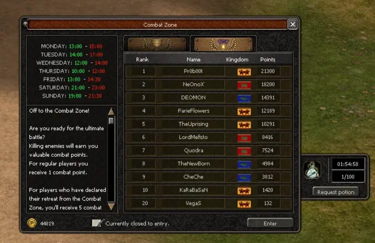 [Metin2] Combat Zone (Official Webzen 16.4) 
