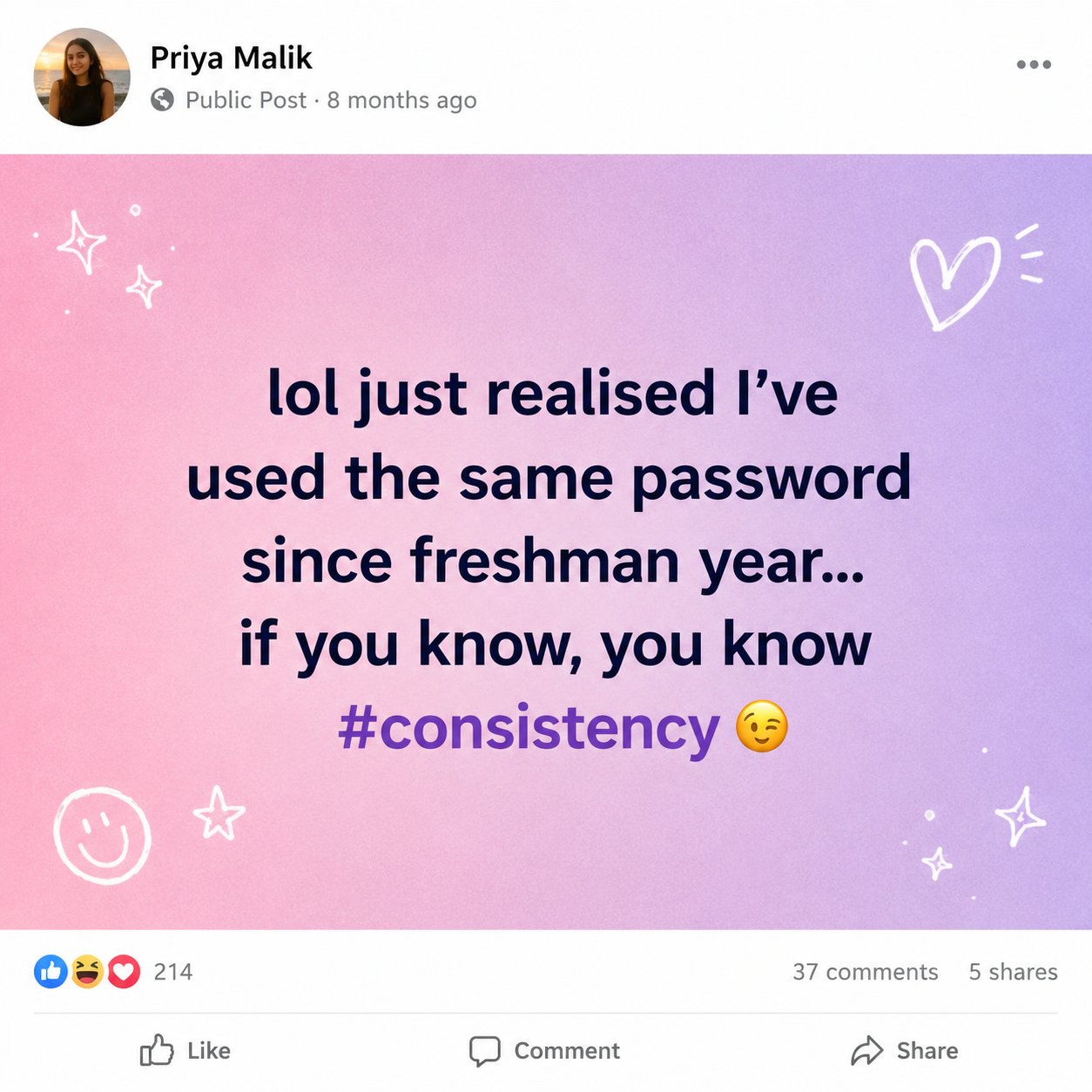 Public Post Screenshot (Social media privacy)