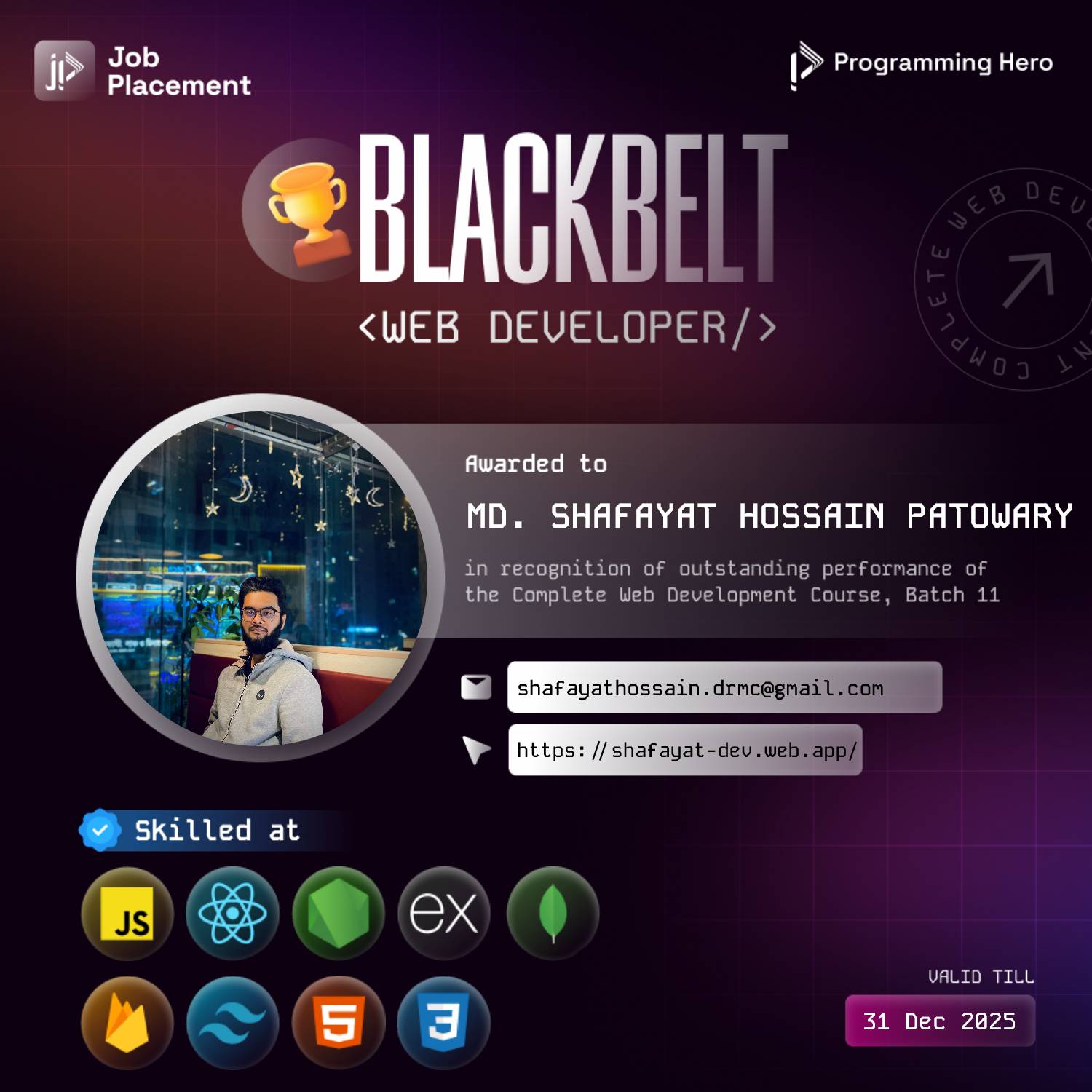 MERN Stack Certificate