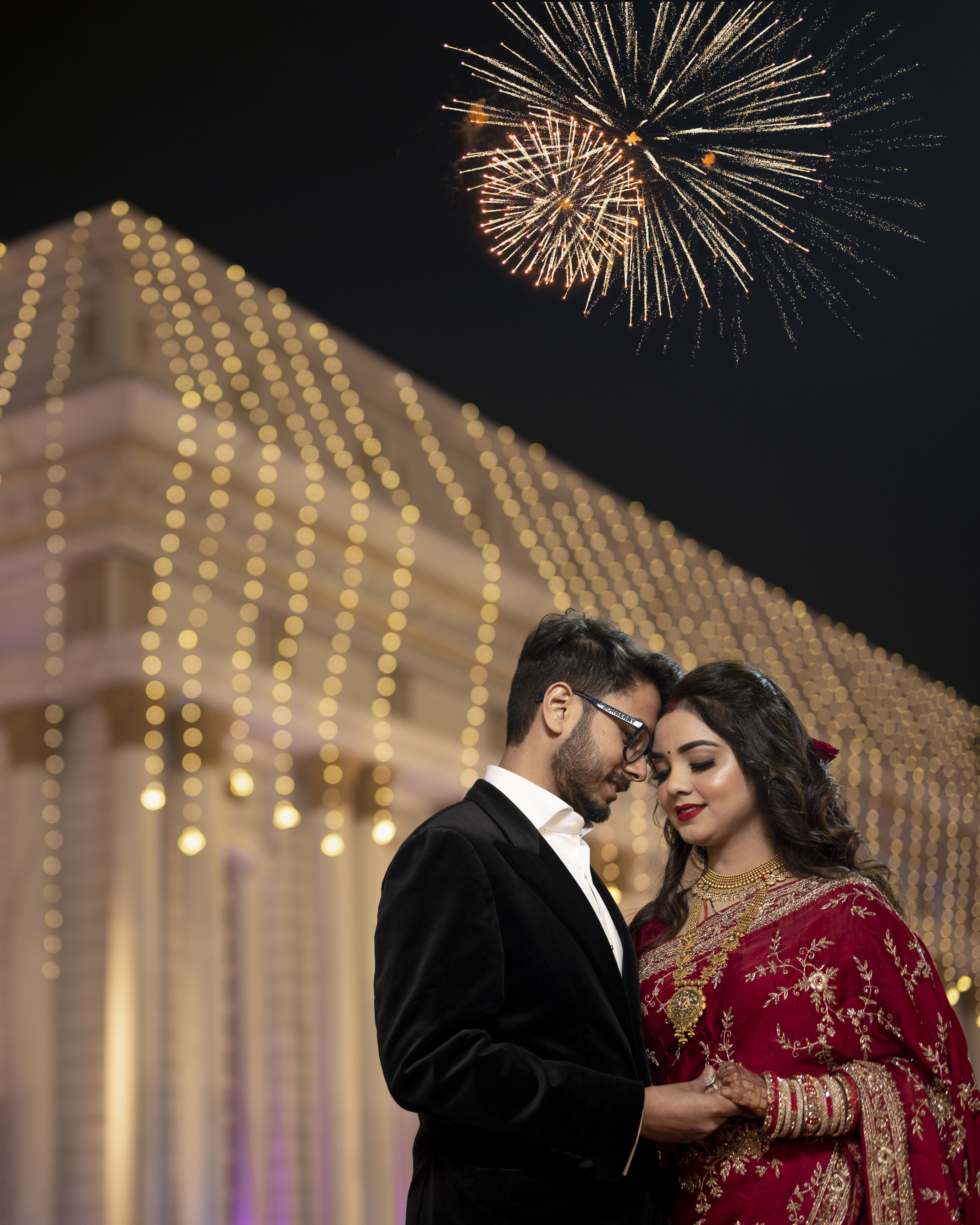Wedding Ceremony with Bokeh Lights