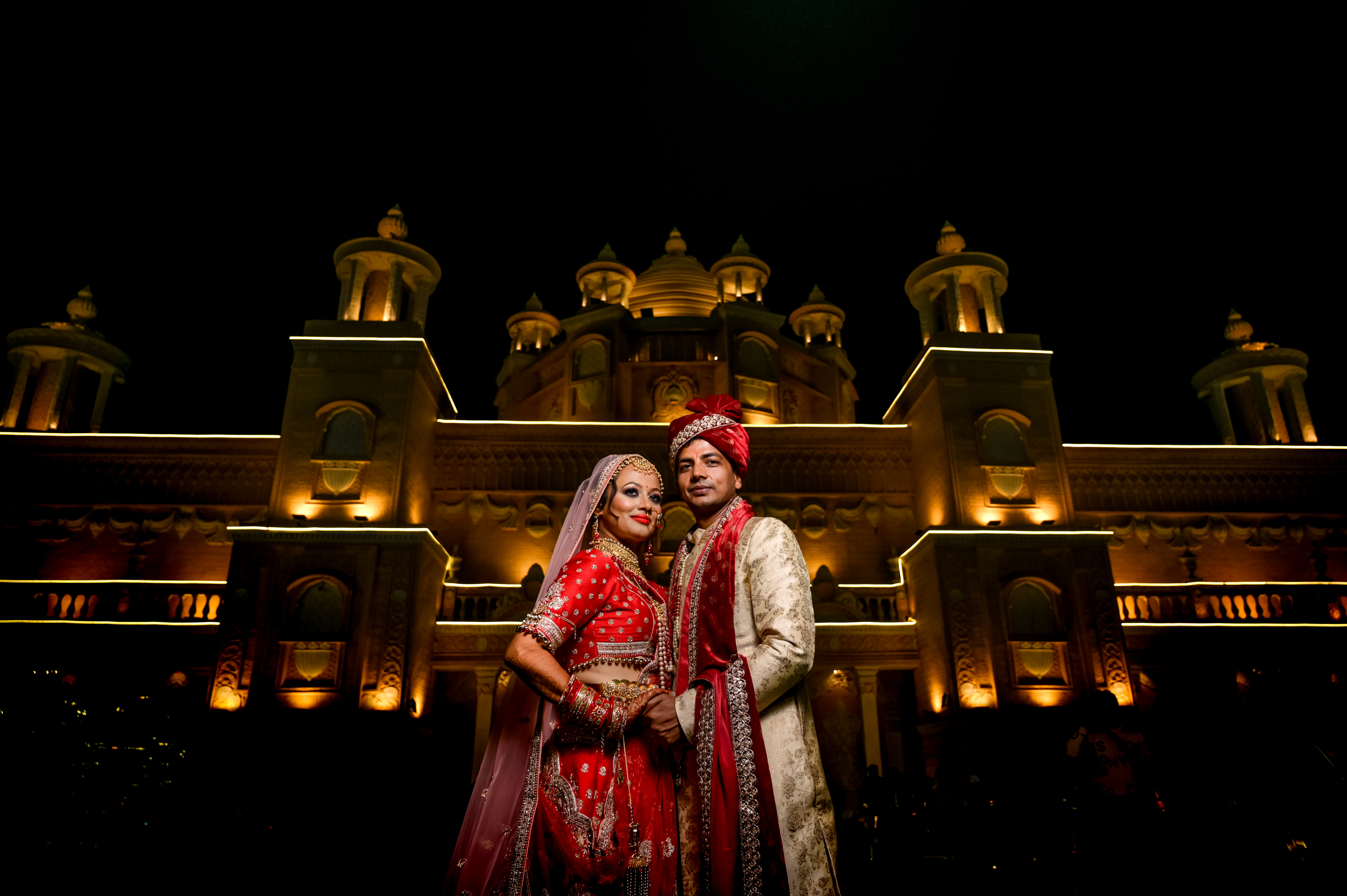 Wedding Ceremony with Bokeh Lights