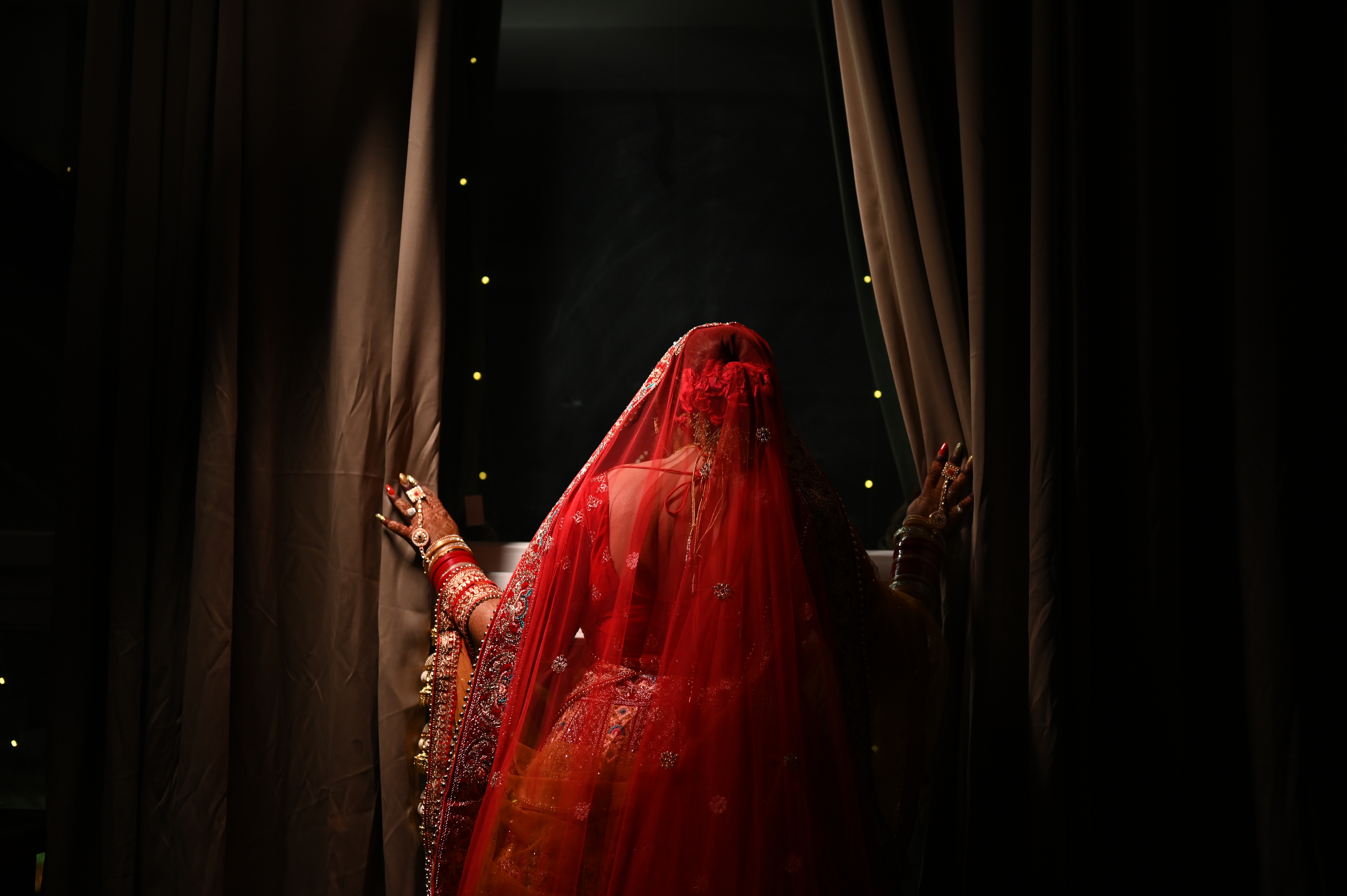 Wedding Ceremony with Bokeh Lights