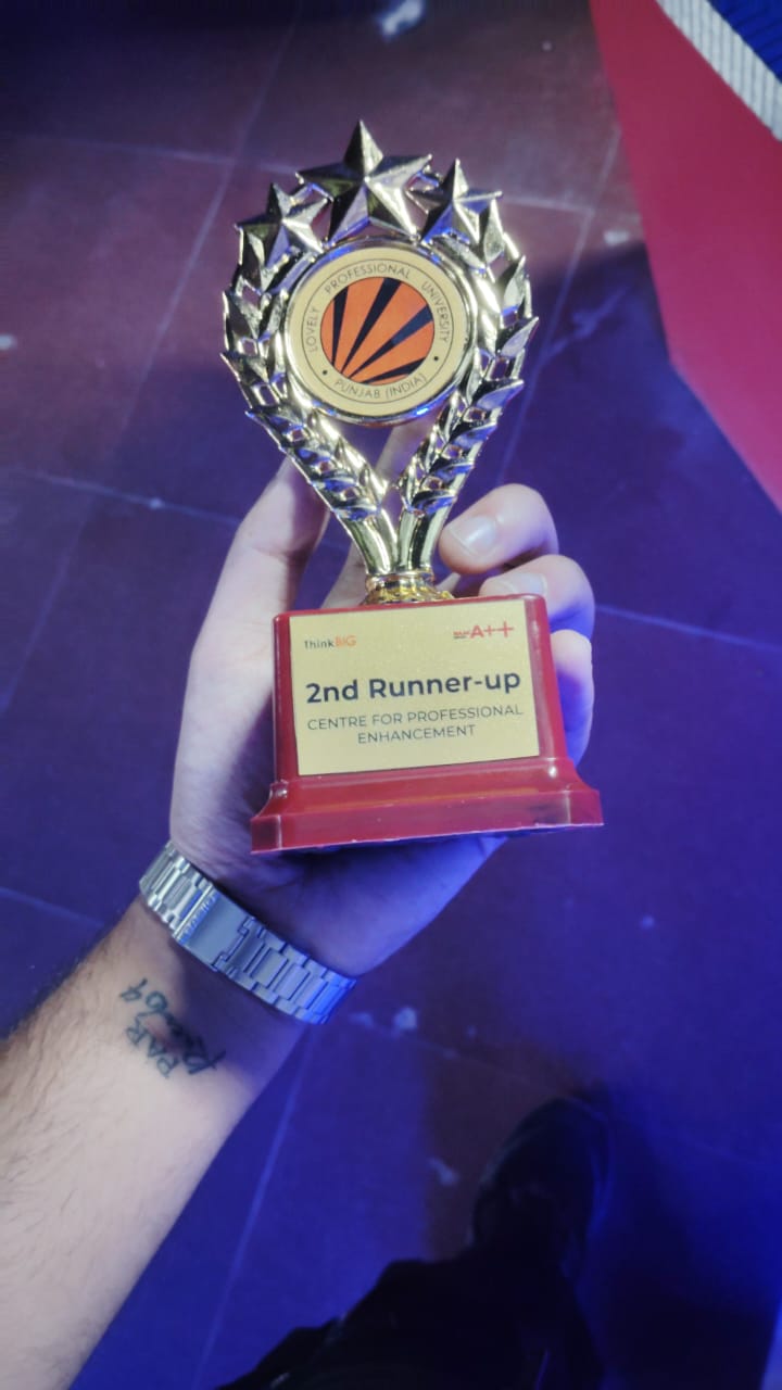 Second runner up at a GD competition held by Center of Professional Enhancement LPU.