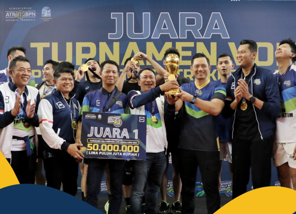 Disaksikan Presiden ke-6 Indonesia dan Menteri AHY, Juara Voli Menteri ATR/Kepala BPN Cup 2024 Diraih oleh Kanwil BPN Provinsi Jawa Timur