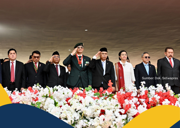 Bersama Presiden Jokowi dan Menteri Kabinet Indonesia Maju, Menteri AHY Hadiri Upacara Peringatan HUT TNI Ke-79 di Monas