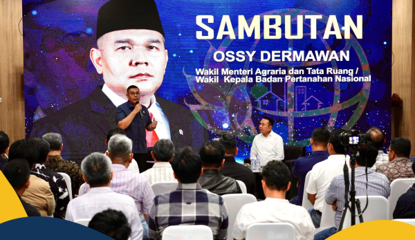 Kunjungi Kantah Kabupaten Gresik, Wamen Ossy Tekankan Soal Pengelolaan Pertanahan yang Adil, Merata, dan Berkesinambungan dengan Ekonomi